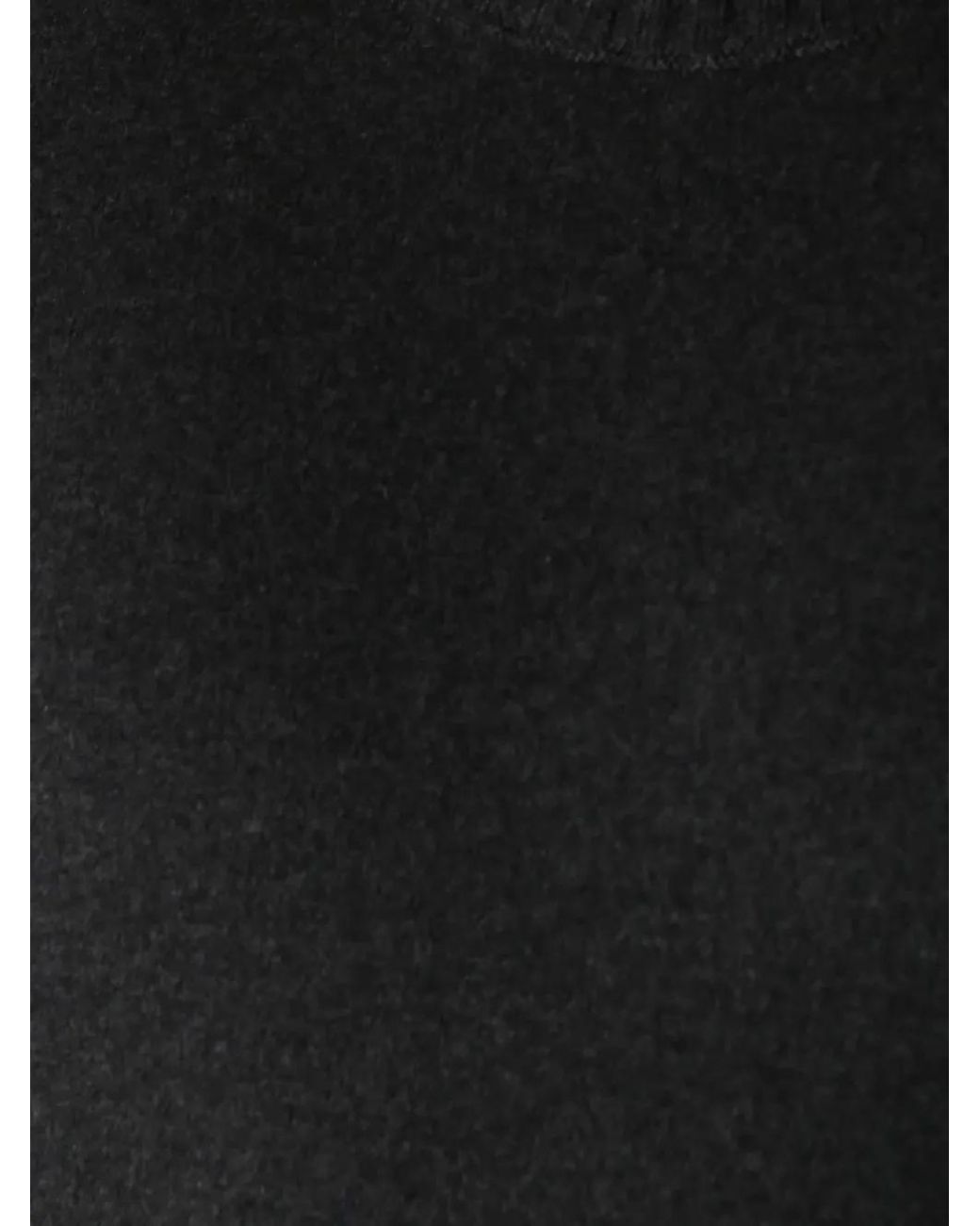 Gran Sasso Black Ribbed Crew Neck Sweater for men