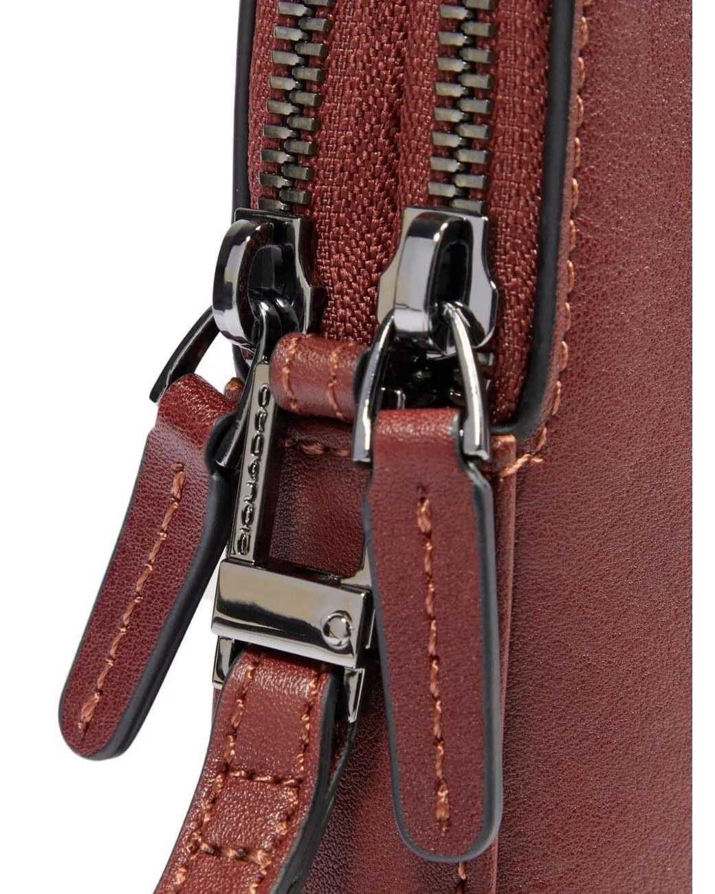Piquadro Red Square Leather Wristlet for men