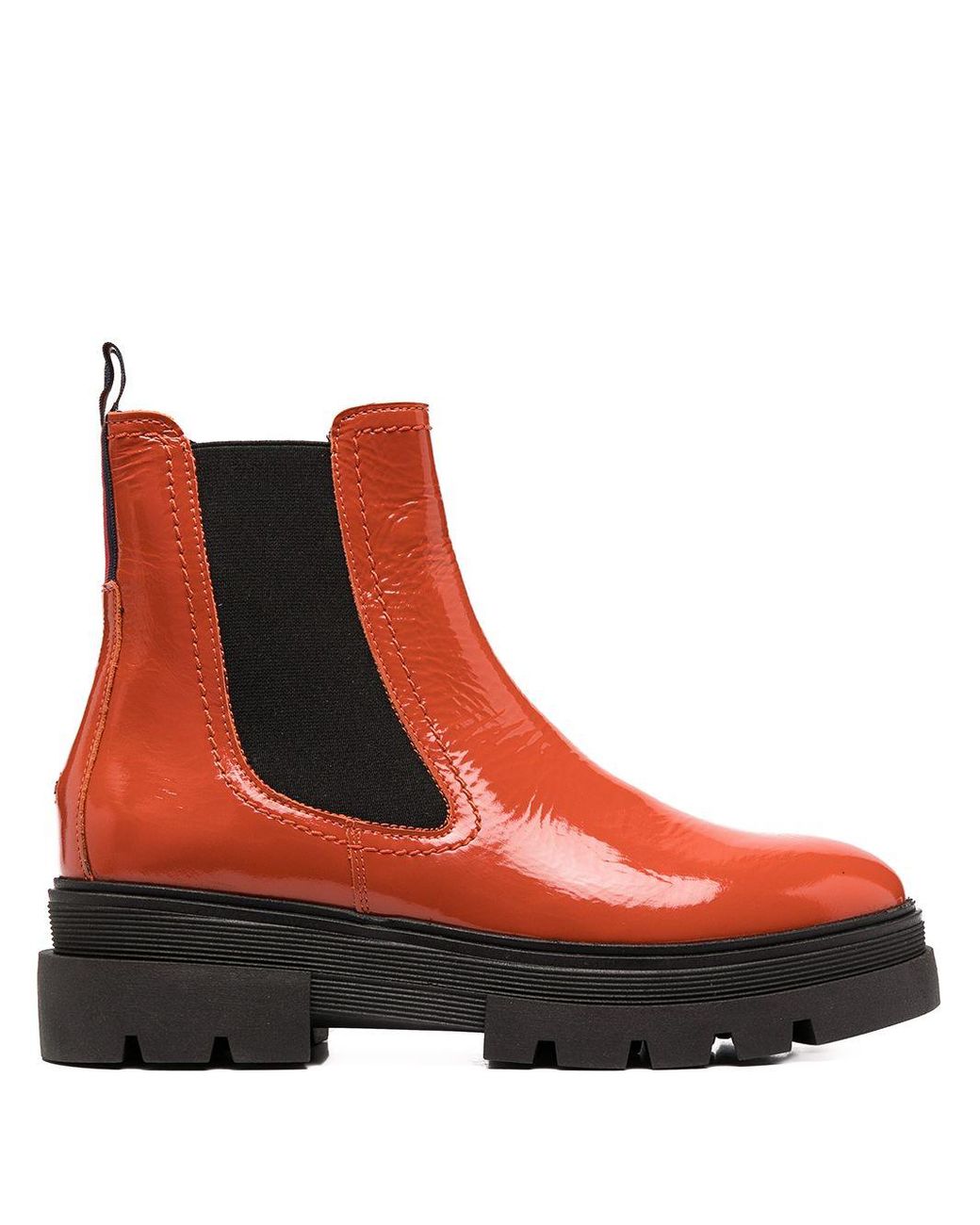 Tommy Hilfiger Chelsea Ankle Boots in Orange - Lyst