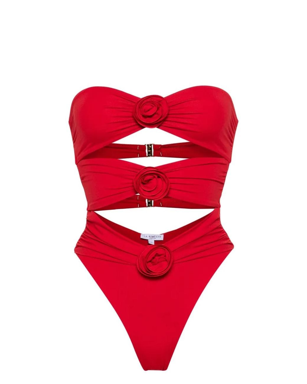 LaRevêche Red Vesna Cut-Out Swimsuit