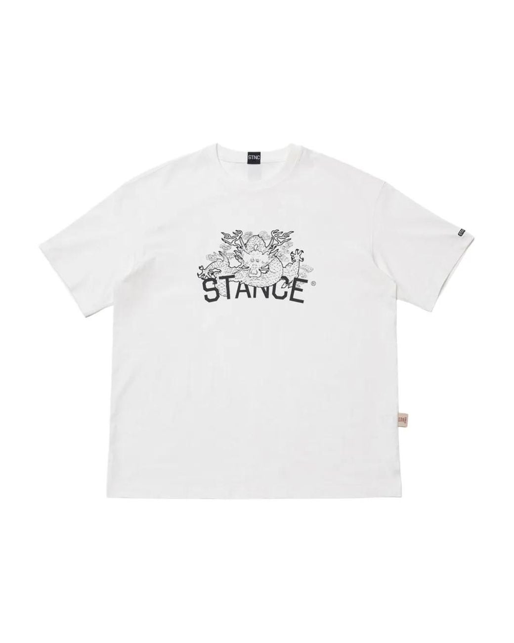 Stance White Graphic-Print Cotton T-Shirt for men