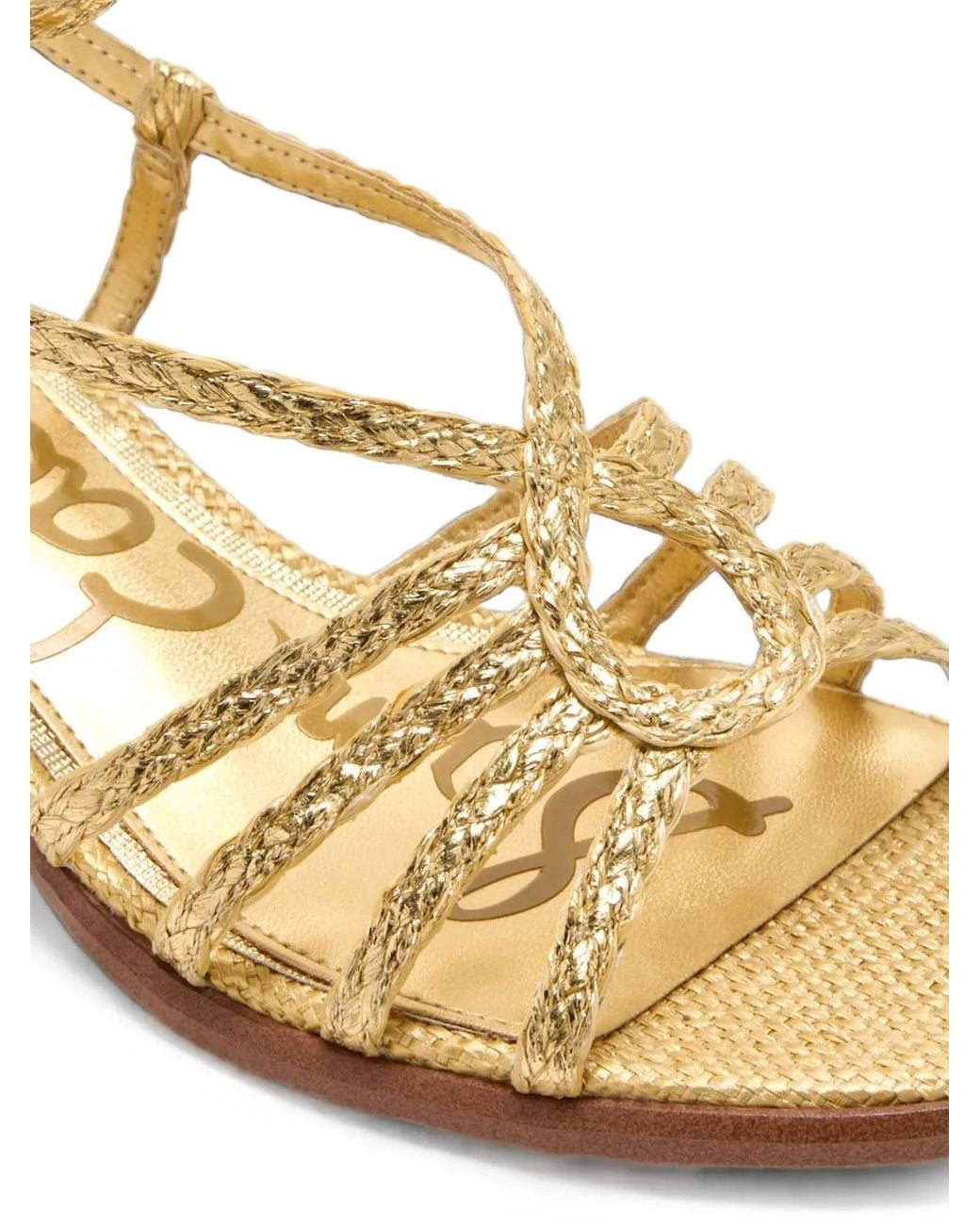 Sam Edelman Natural Fletcher Braided Raffia Heeled Sandals