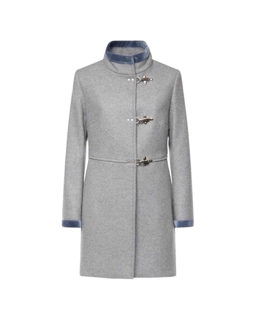 Fay Gray Virginia Hook-Fastening High-Neck Coat