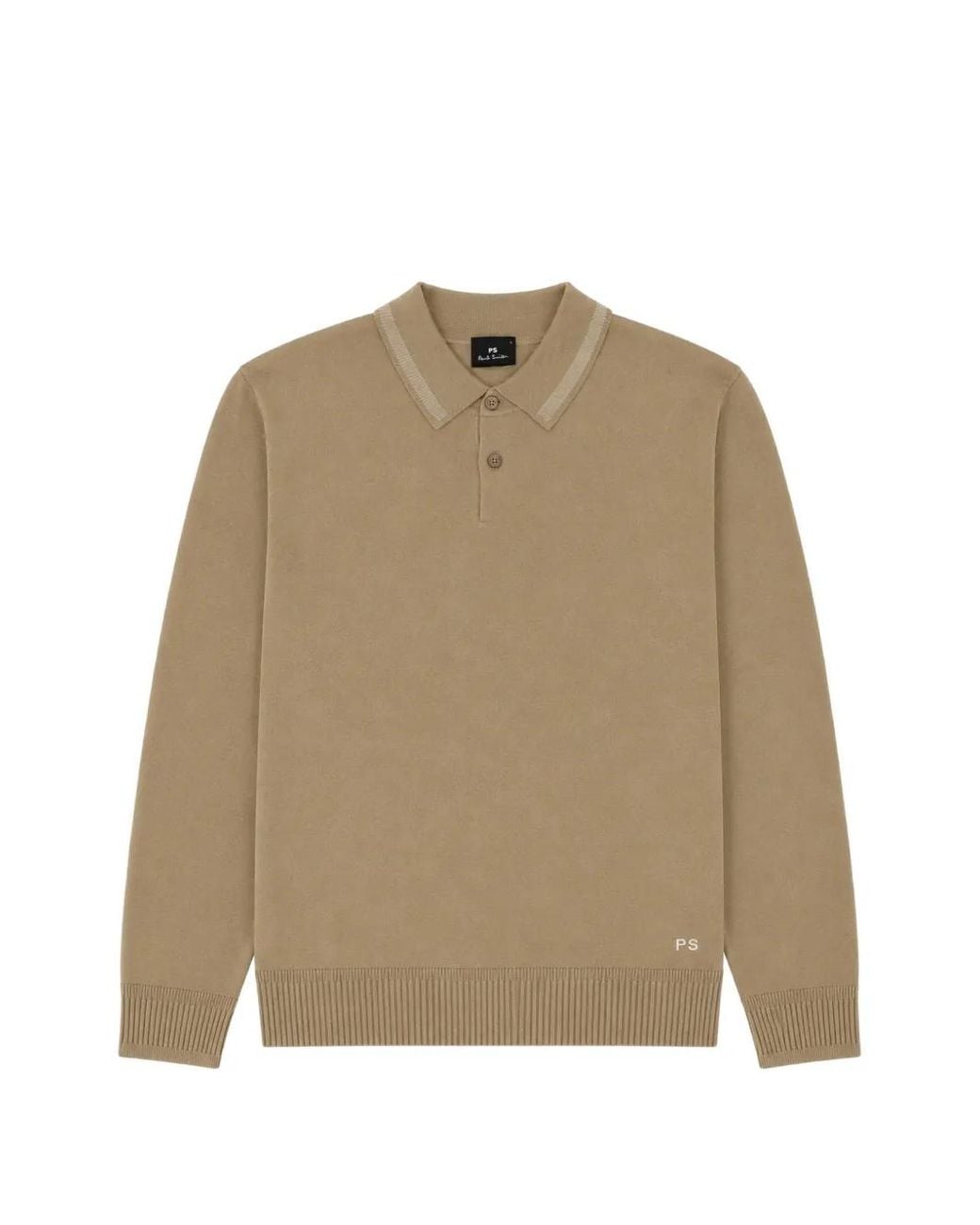 Paul Smith Natural Long-Sleeve Polo Shirt for men