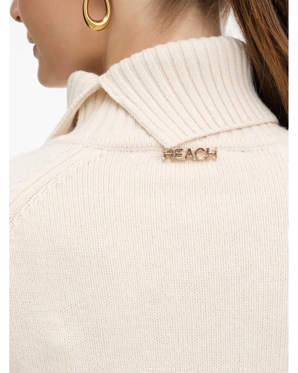 Silvian Heach White Pull À Col Roulé