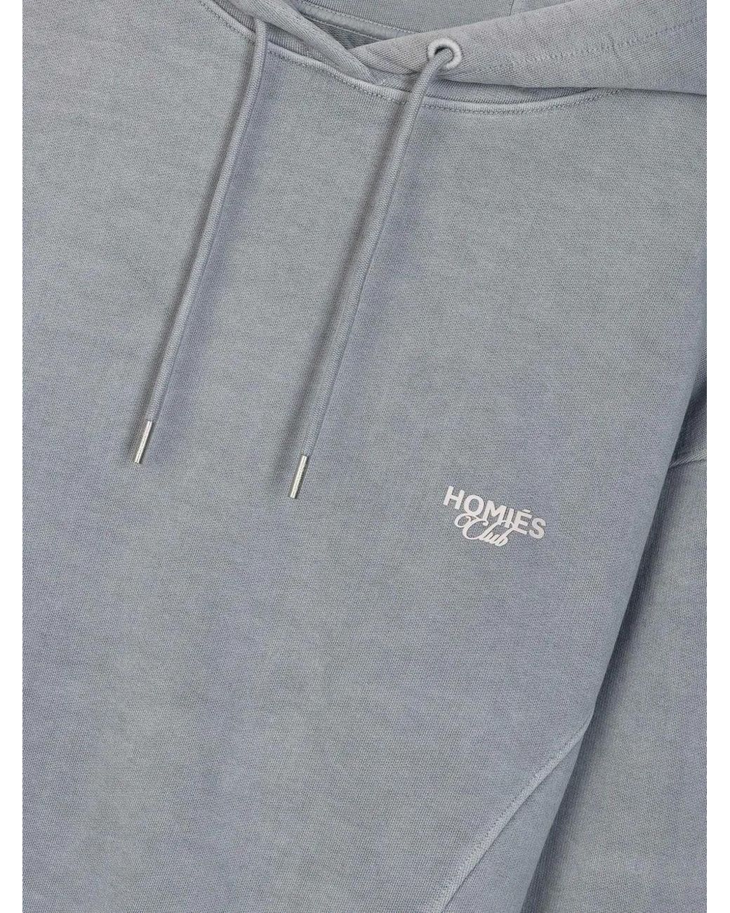 Homies Marbella Gray Logo-Print Hoodie for men