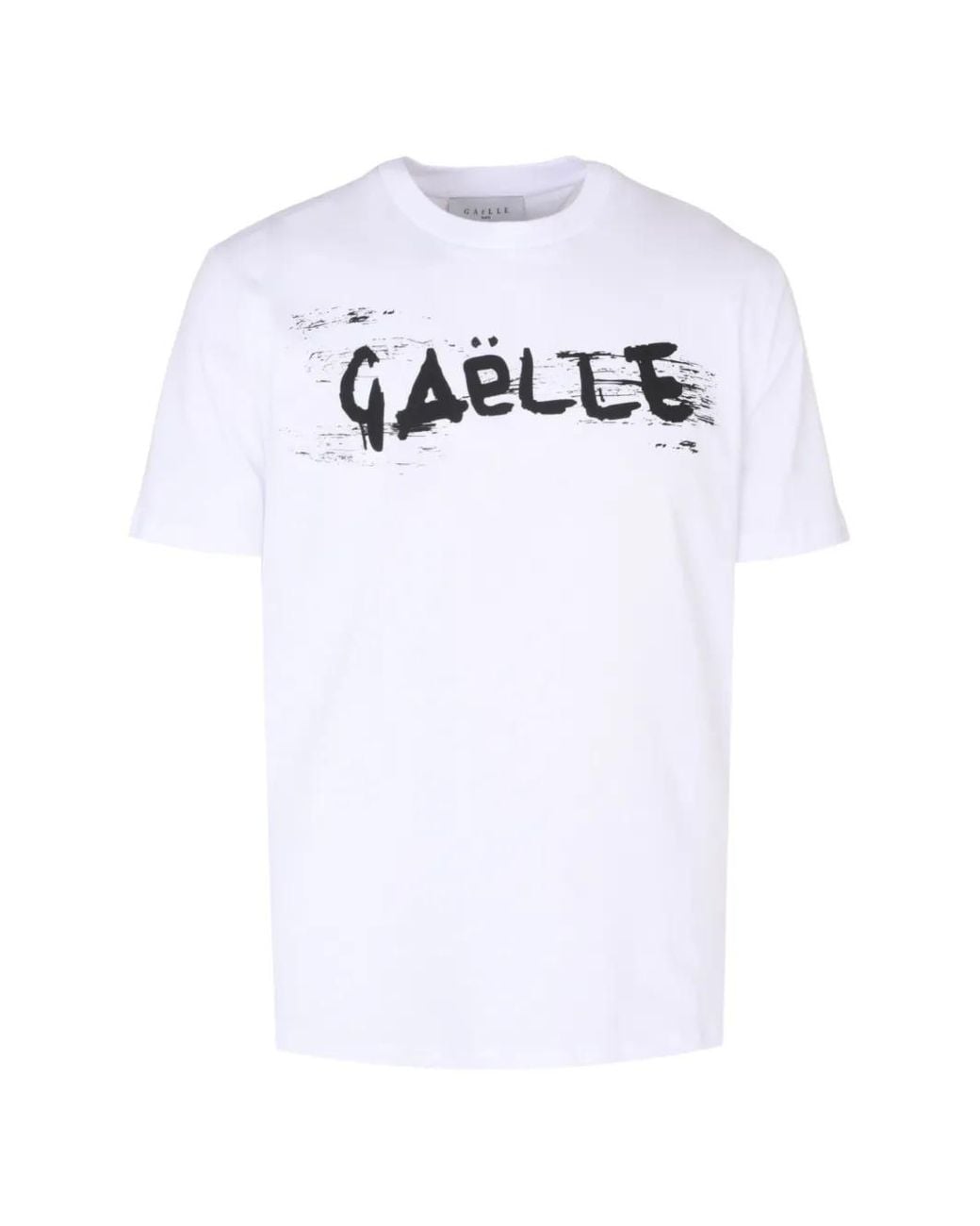 Gaelle Paris White Logo-Print T-Shirt for men