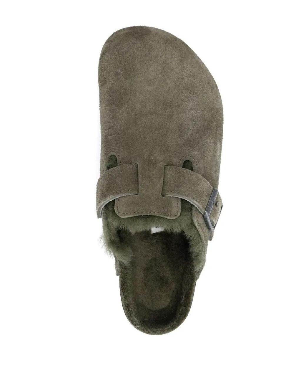 Birkenstock Green Boston Shearling Clogs for men