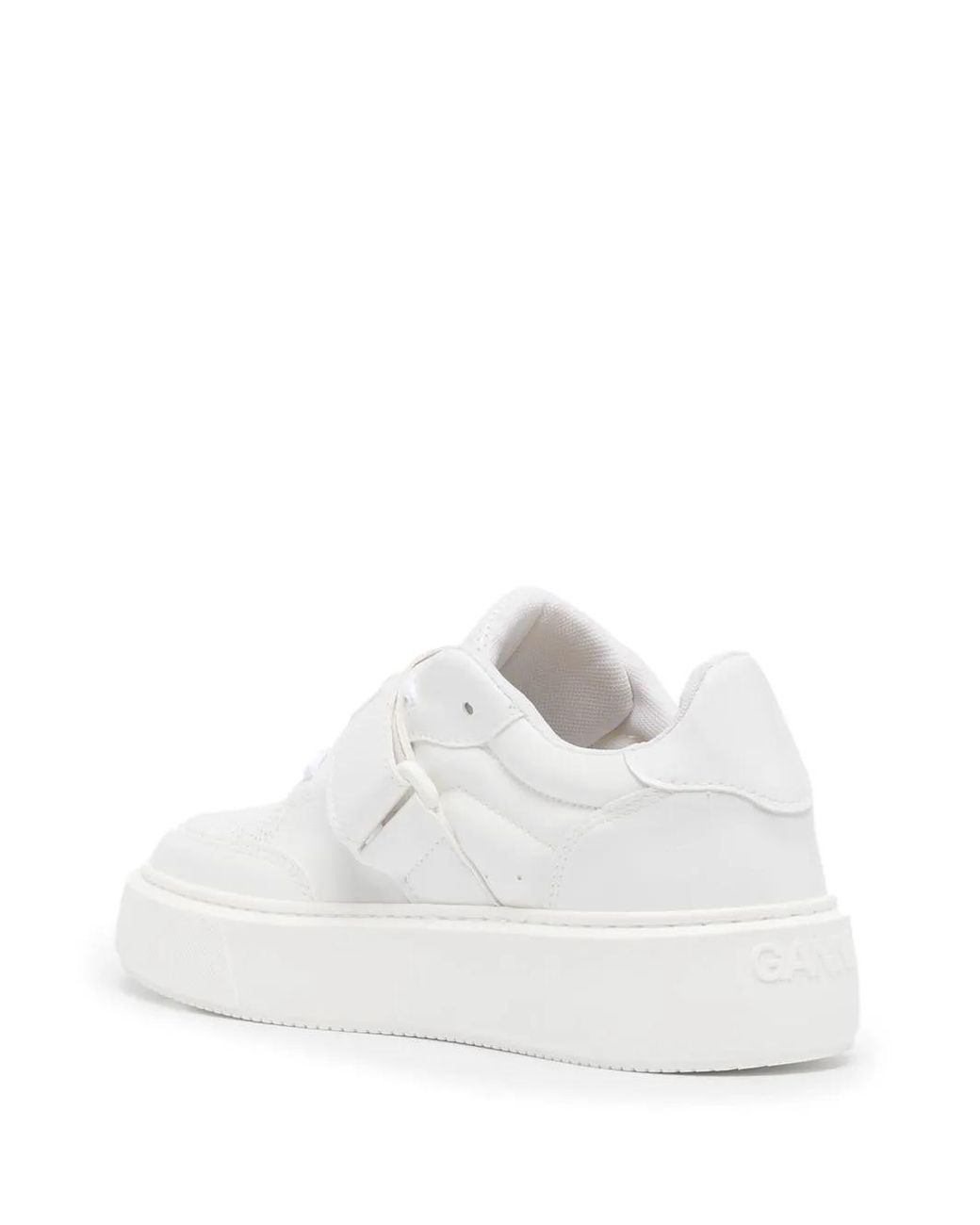 Ganni White Logo-Patch Low-Top Sneakers