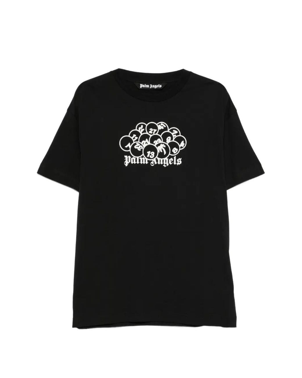 Palm Angels Black Pa Pool Graphic-Print T-Shirt for men