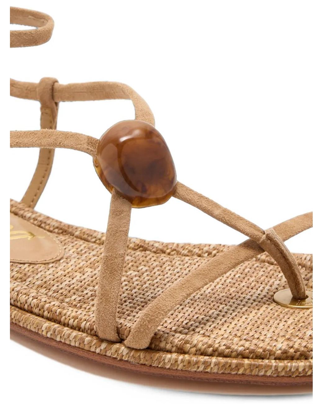 Sam Edelman Natural Sandales Rillie En Daim À Brides