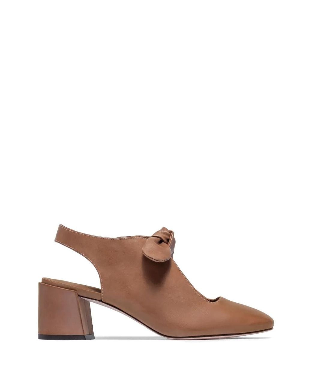 Bernardo Brown Angelina Bow-Detail Slingback Pumps