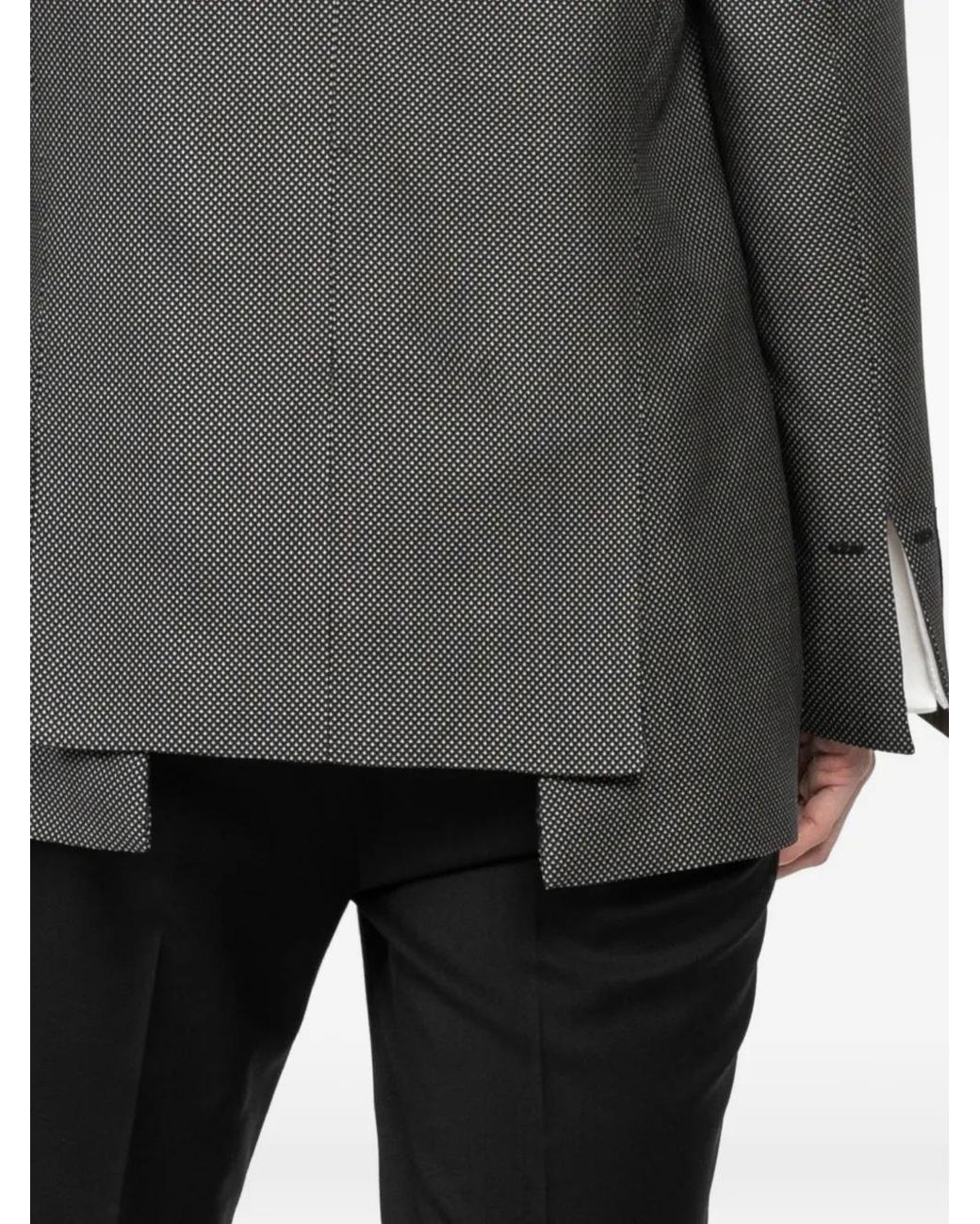 Ibrigu Gray Polka-Dot Three-Button Single-Breasted Jacket