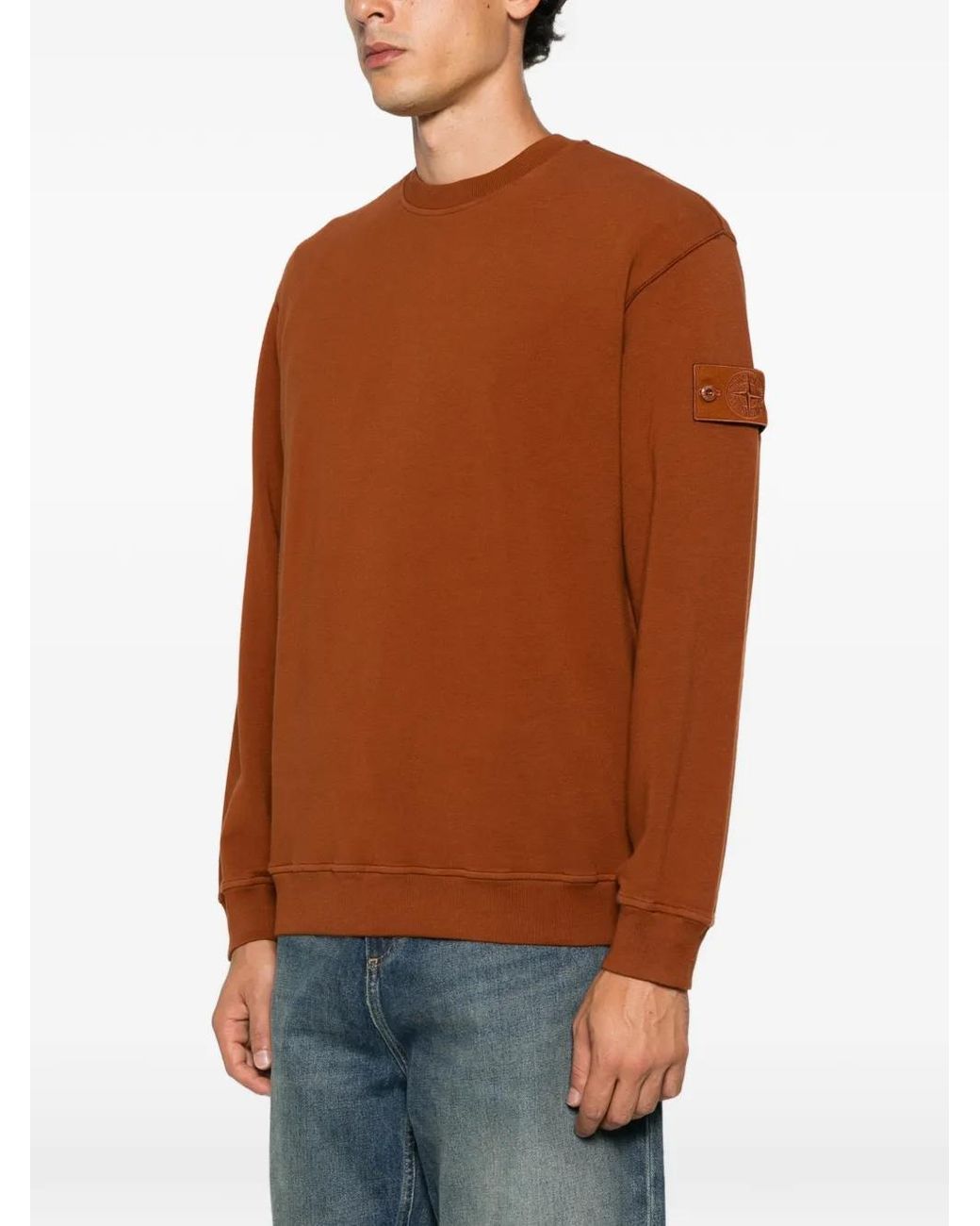Stone Island Brown 6100069 Stretch Cotton Fleece.I. Ghost Sweatshirt for men