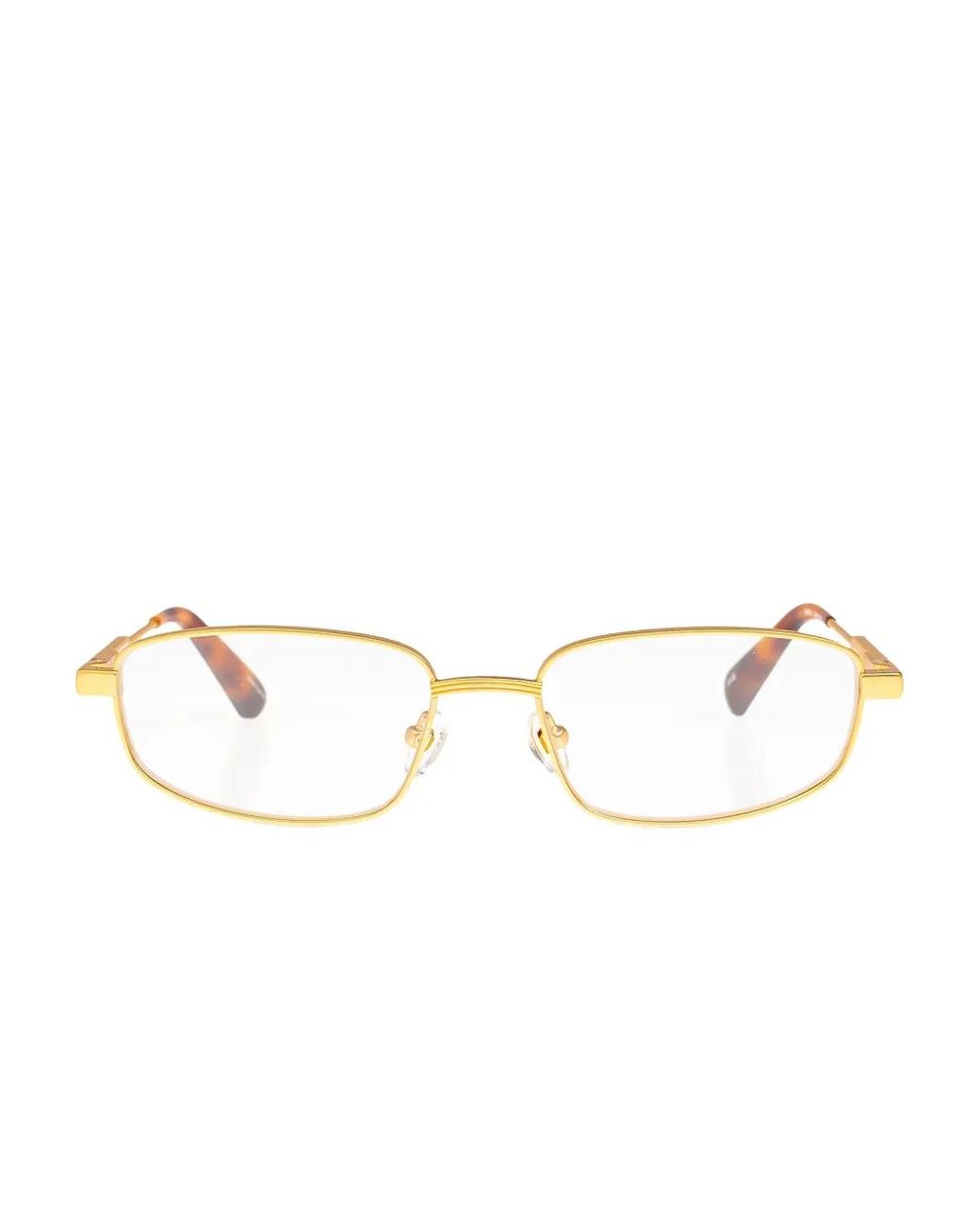Jacquemus Metallic Brille Mit Eckigem Gestell