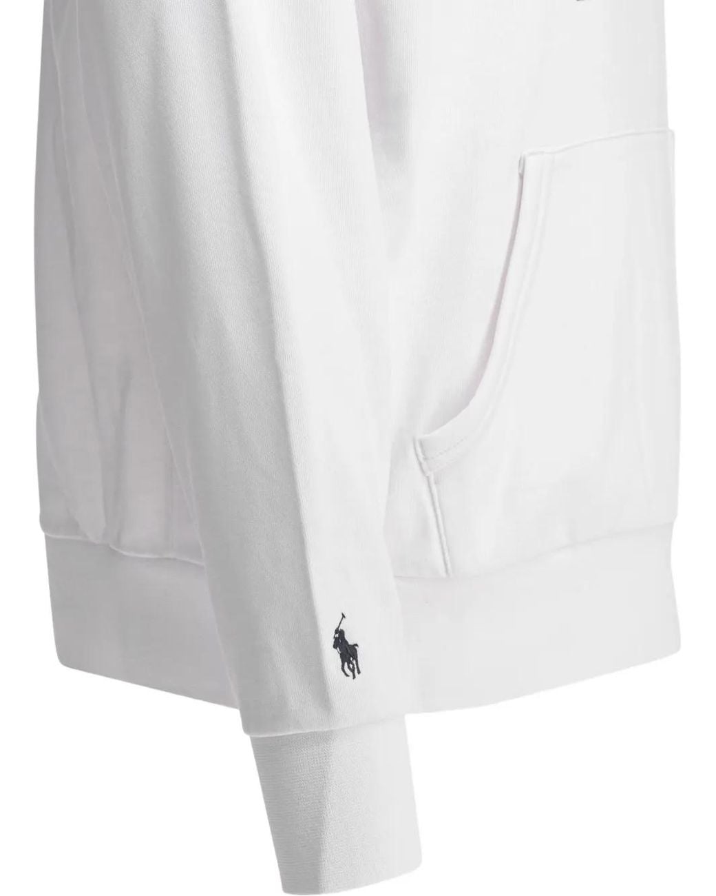 Polo Ralph Lauren White Logo Hooded Sweater for men