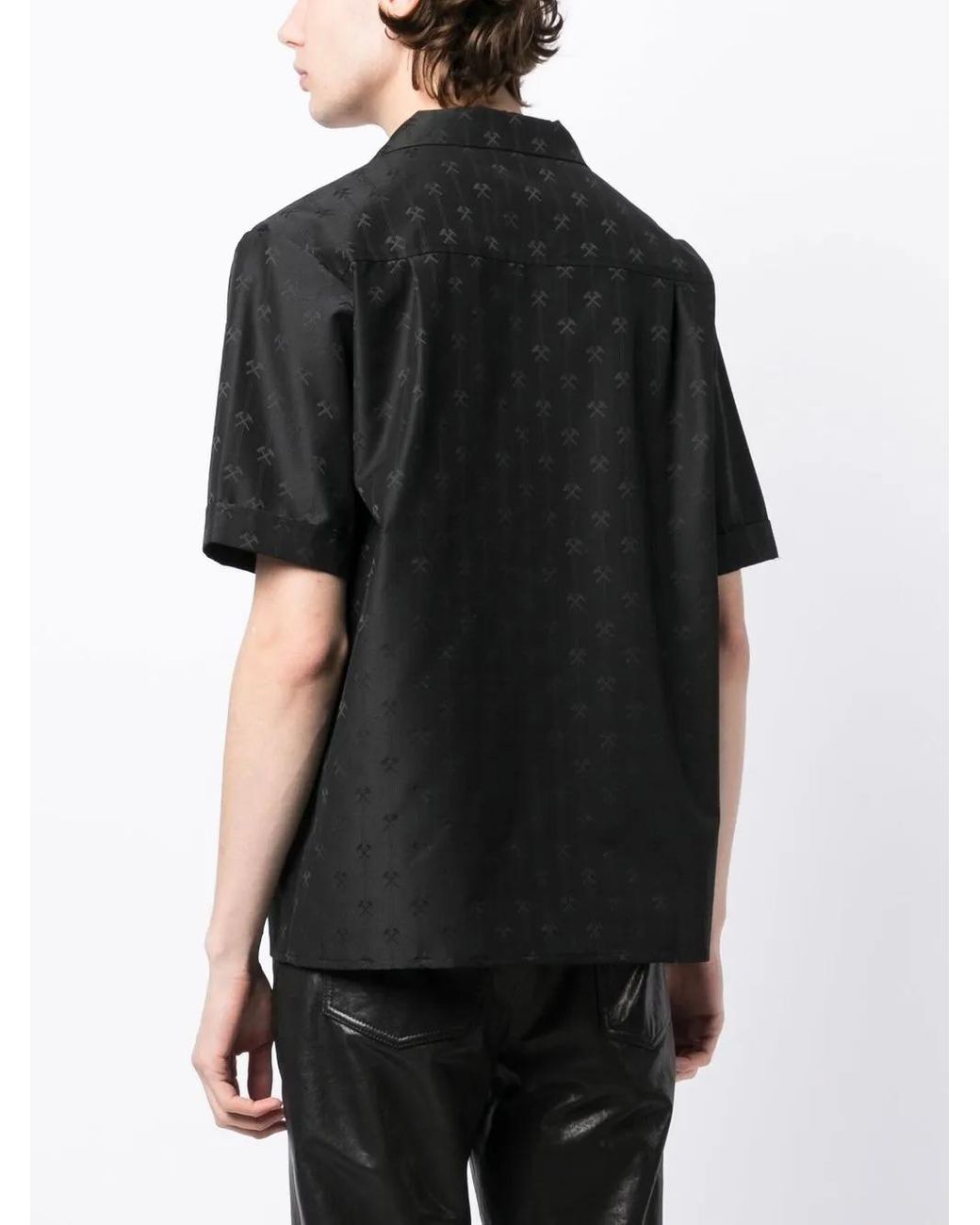 GmbH Black All-Over Logo Print Shirt for men