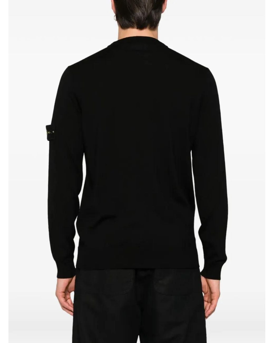 Stone Island Black 5100071 Light Pure Rws Wool Jumper for men