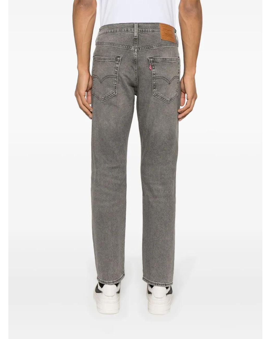 Levi's Gray 502 Taper Cropped Jeans for men
