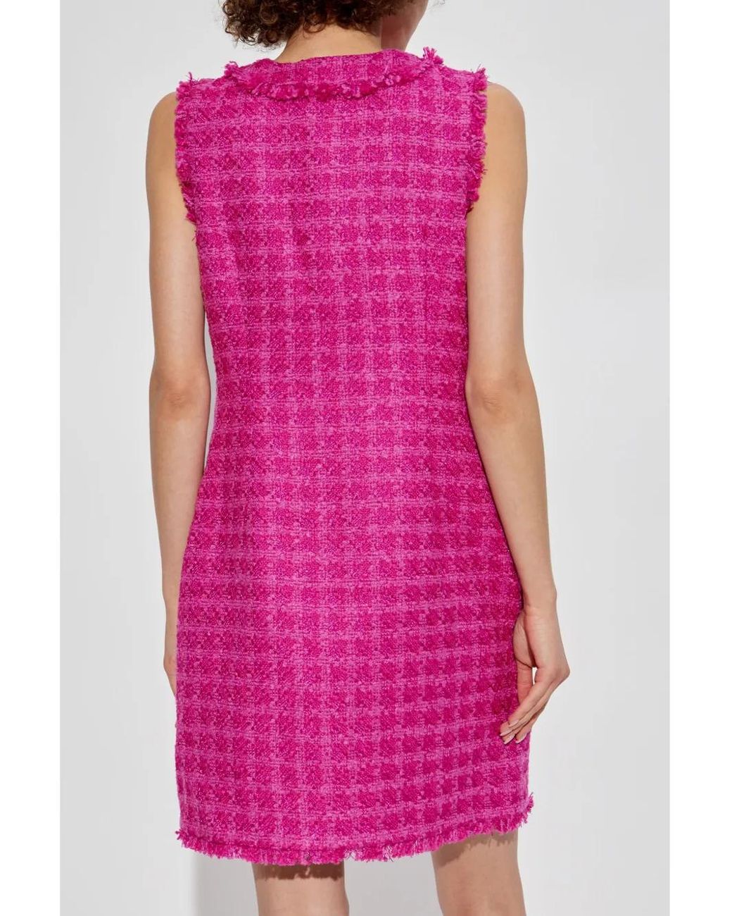 Kate Spade Cadillac Tweed Dress in Pink | Lyst