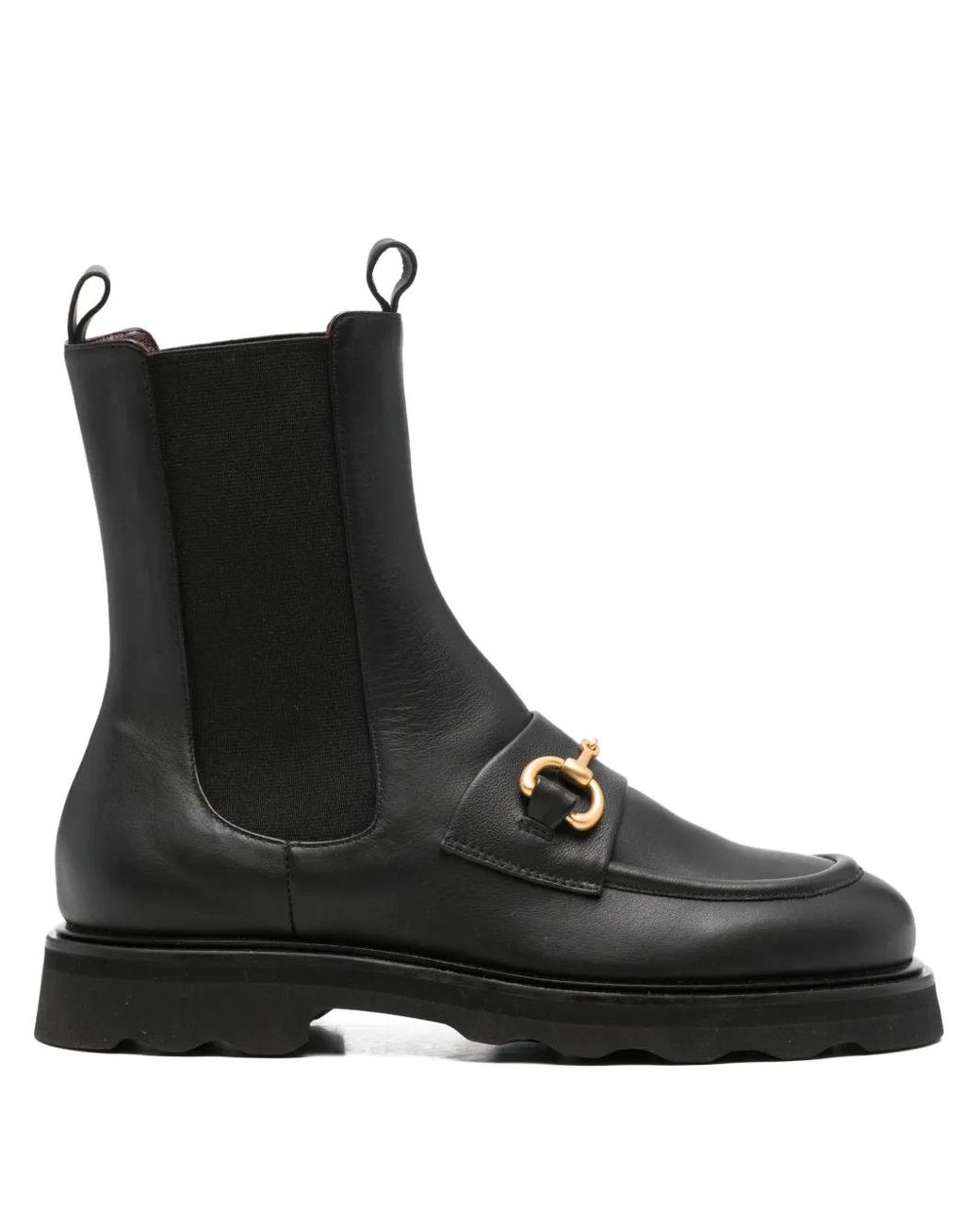 Pomme D ́Or Black Leather Chelsea Boots