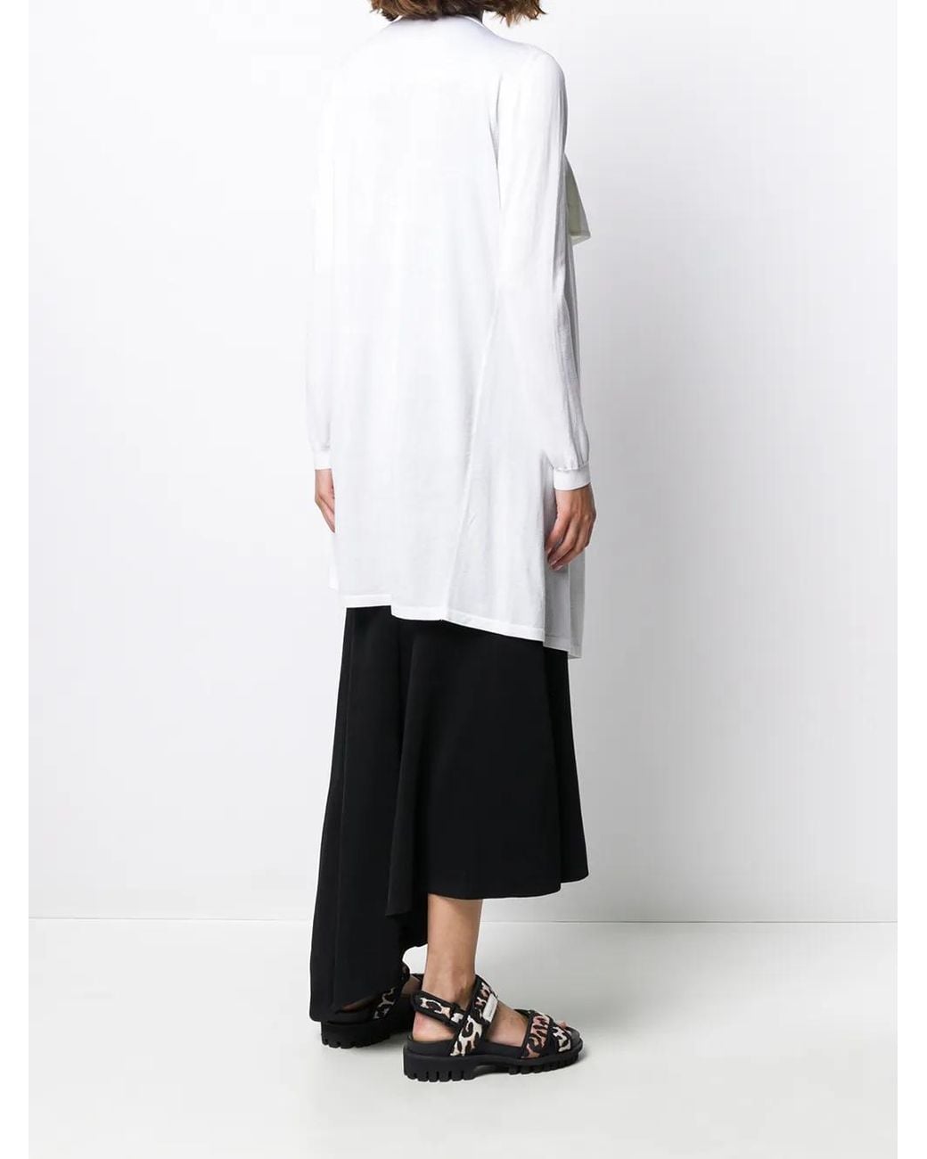 Malo White Waterfall Cardigan