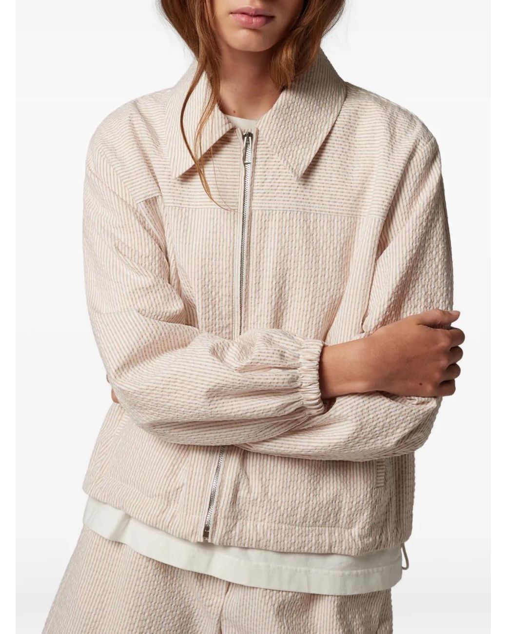 Paul Smith Pink Seersucker Striped Jacket
