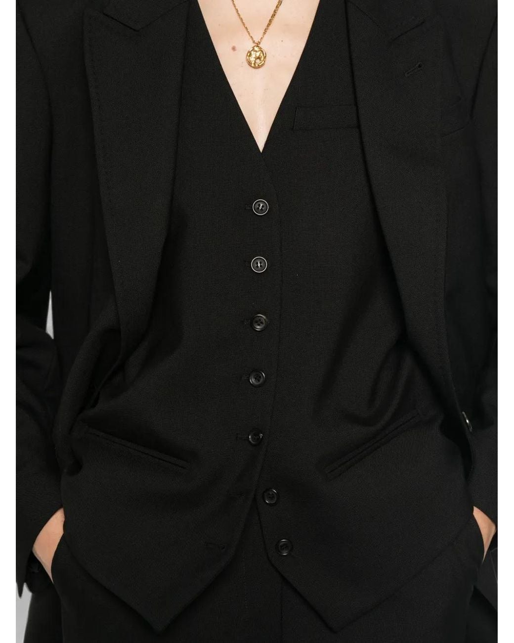 Eraldo Black Button-Up Three-Piece Suit