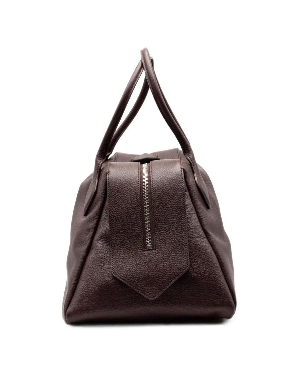 MINOBOSSI Brown Large Abigail Grained Leather Tote Bag