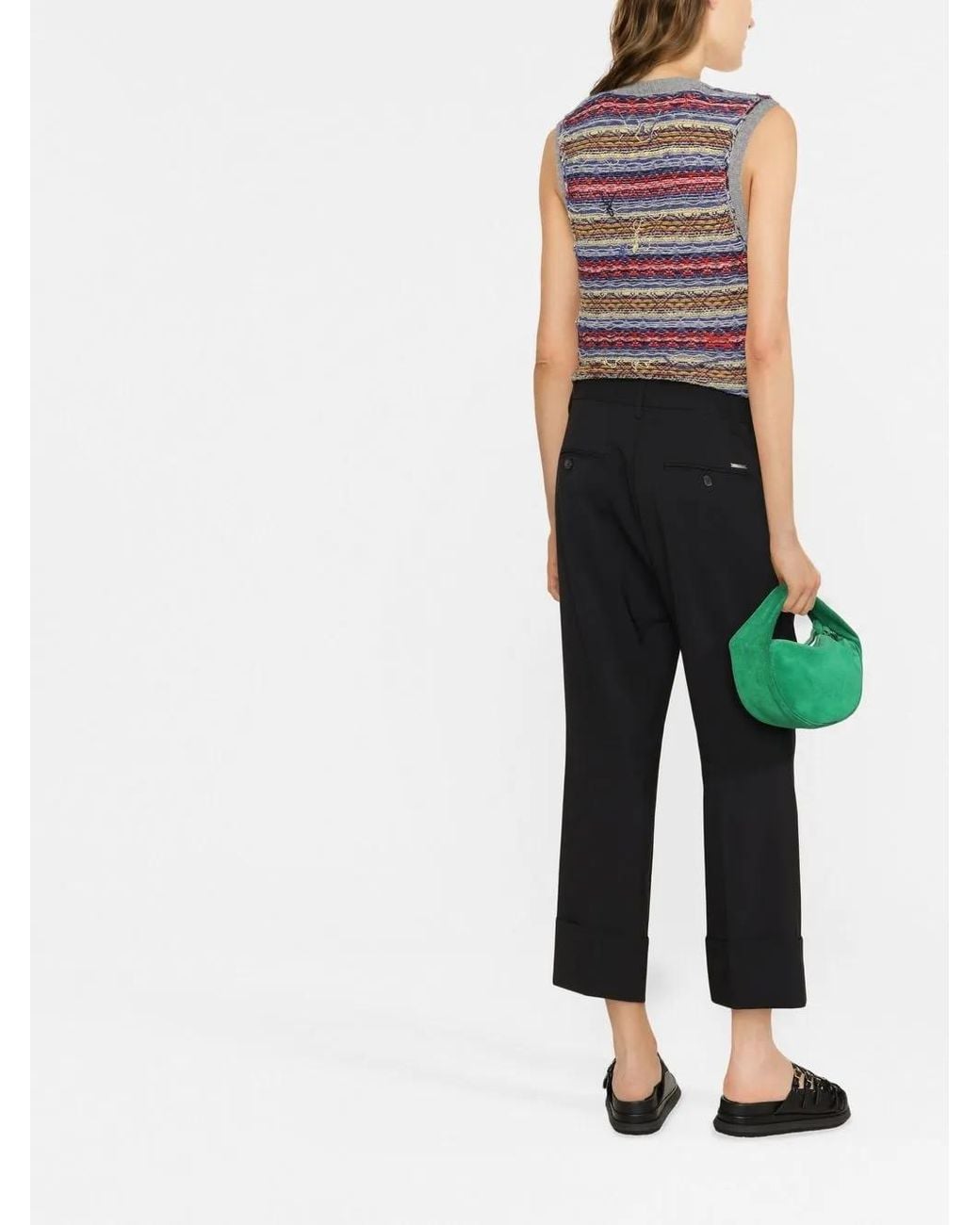 DSquared² Black Tailored Flat Front Pant