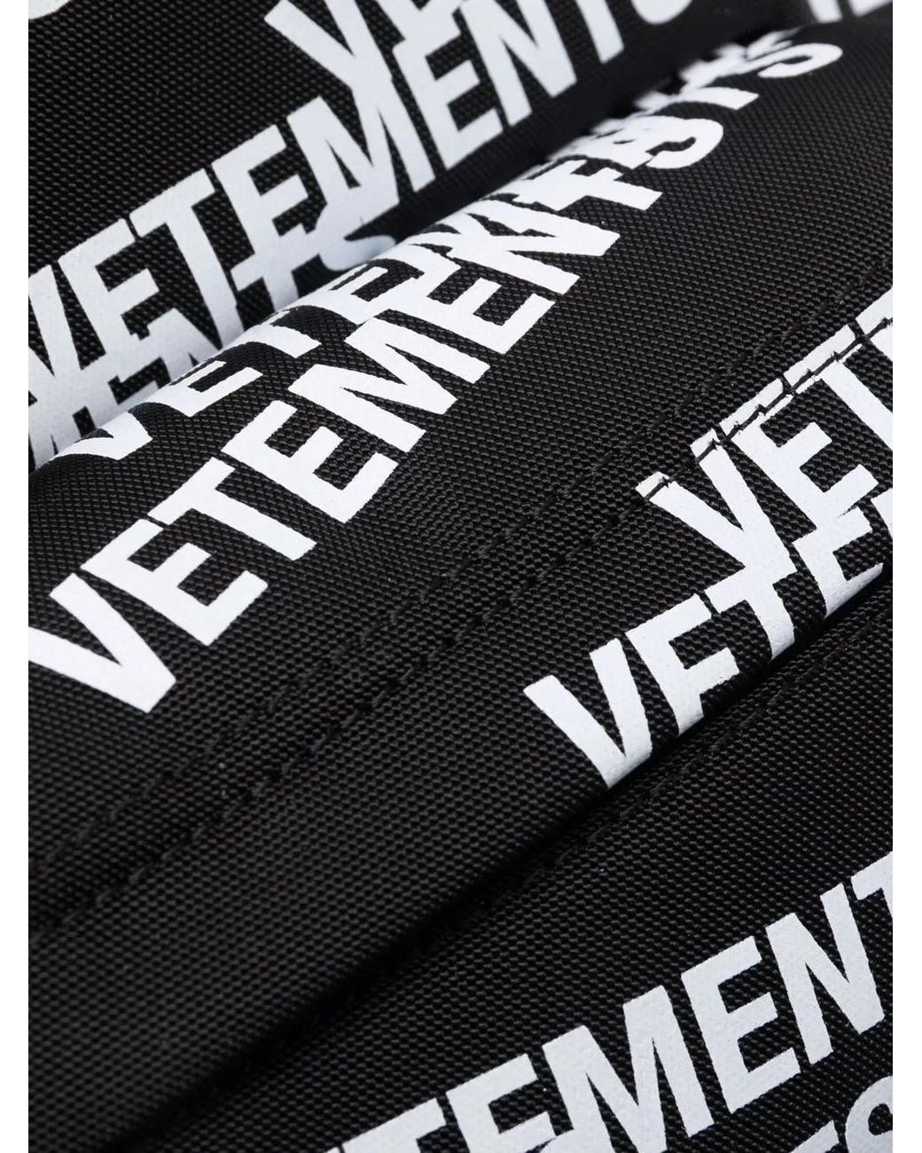 Vetements Black Logo-Print Backpack for men