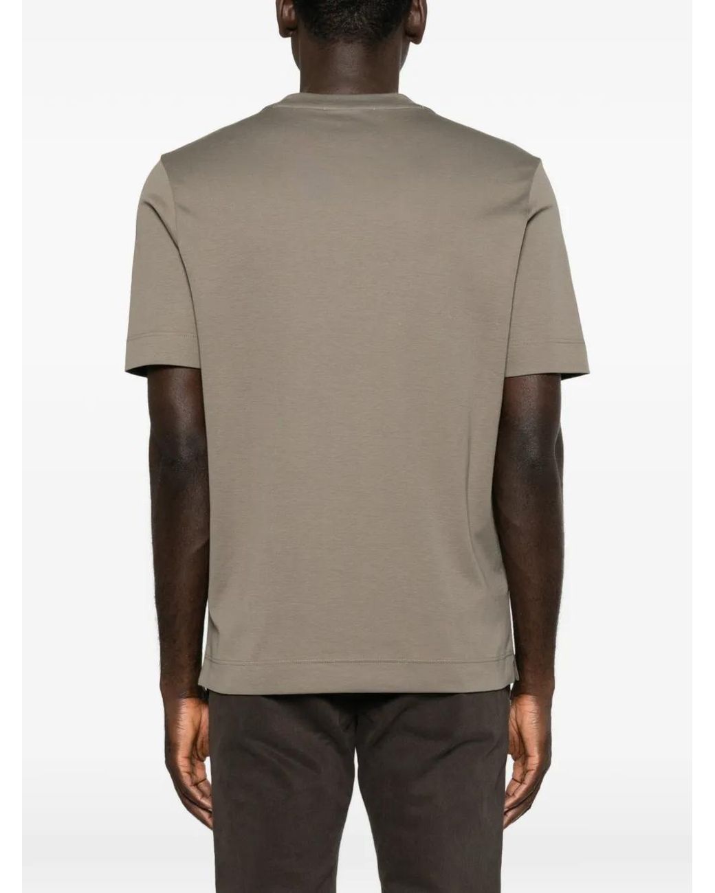 Gran Sasso Gray Crew-Neck T-Shirt for men