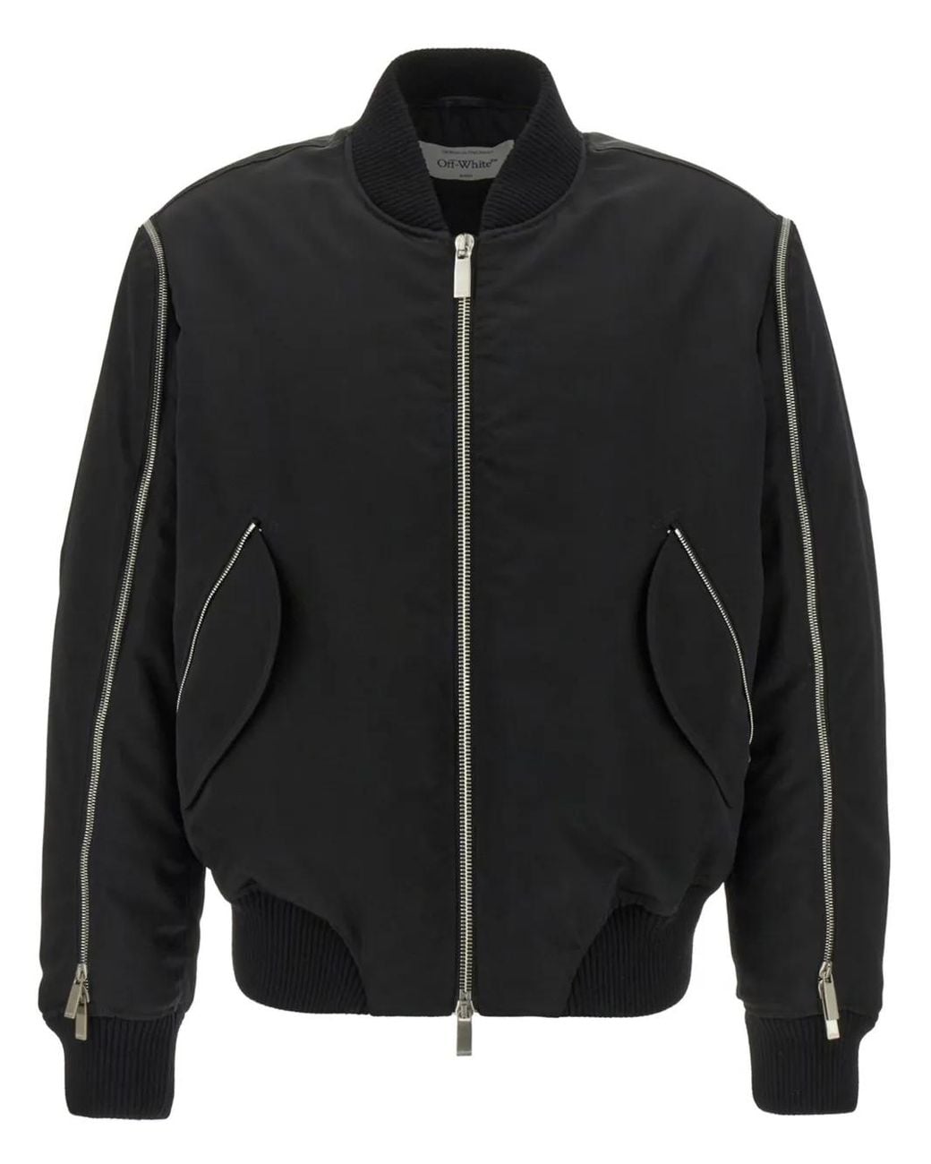 Off-White c/o Virgil Abloh Black Nylon Padded Bomber Jacket for men