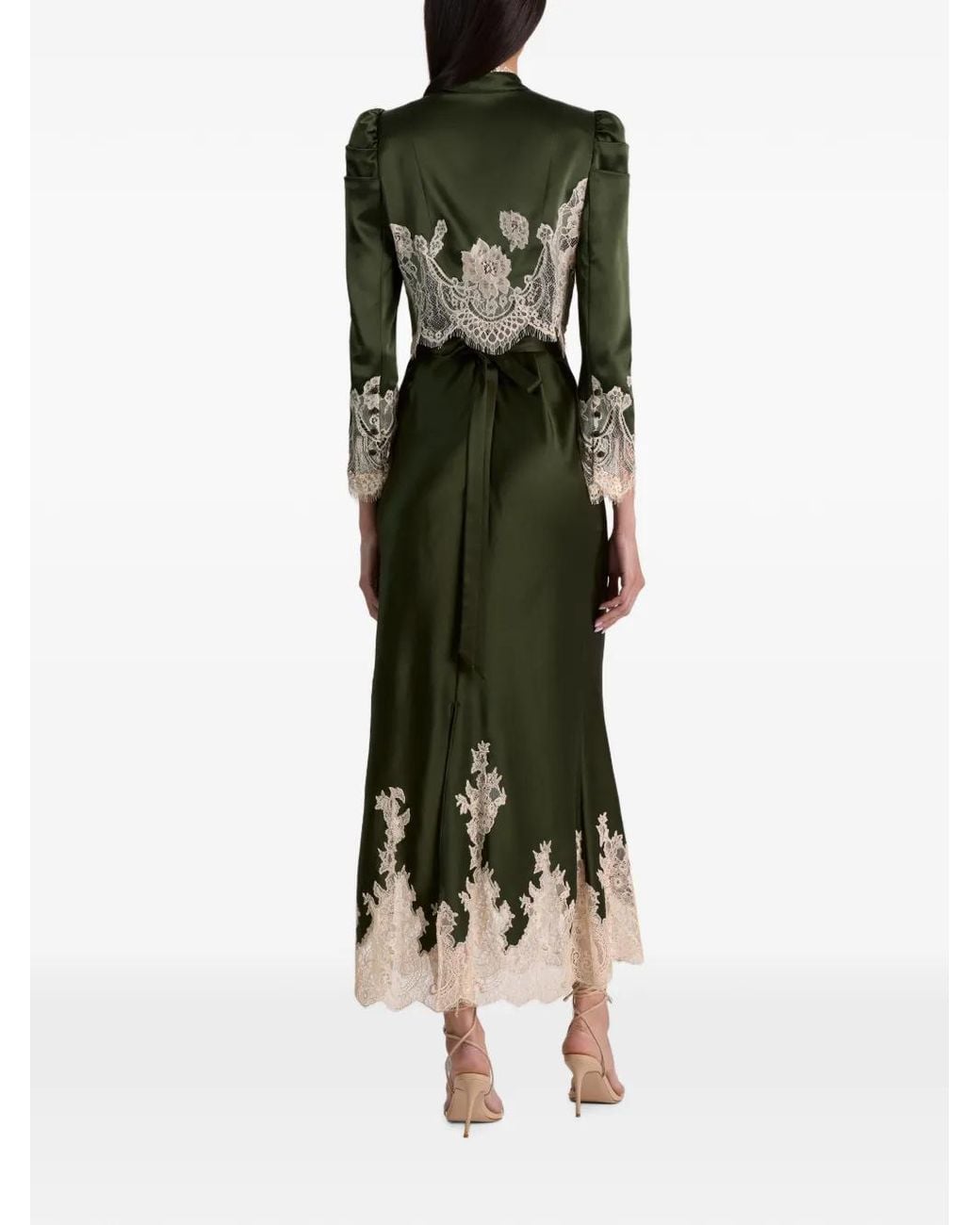 Alice + Olivia Black Thomasina Lace-Trim Jacket