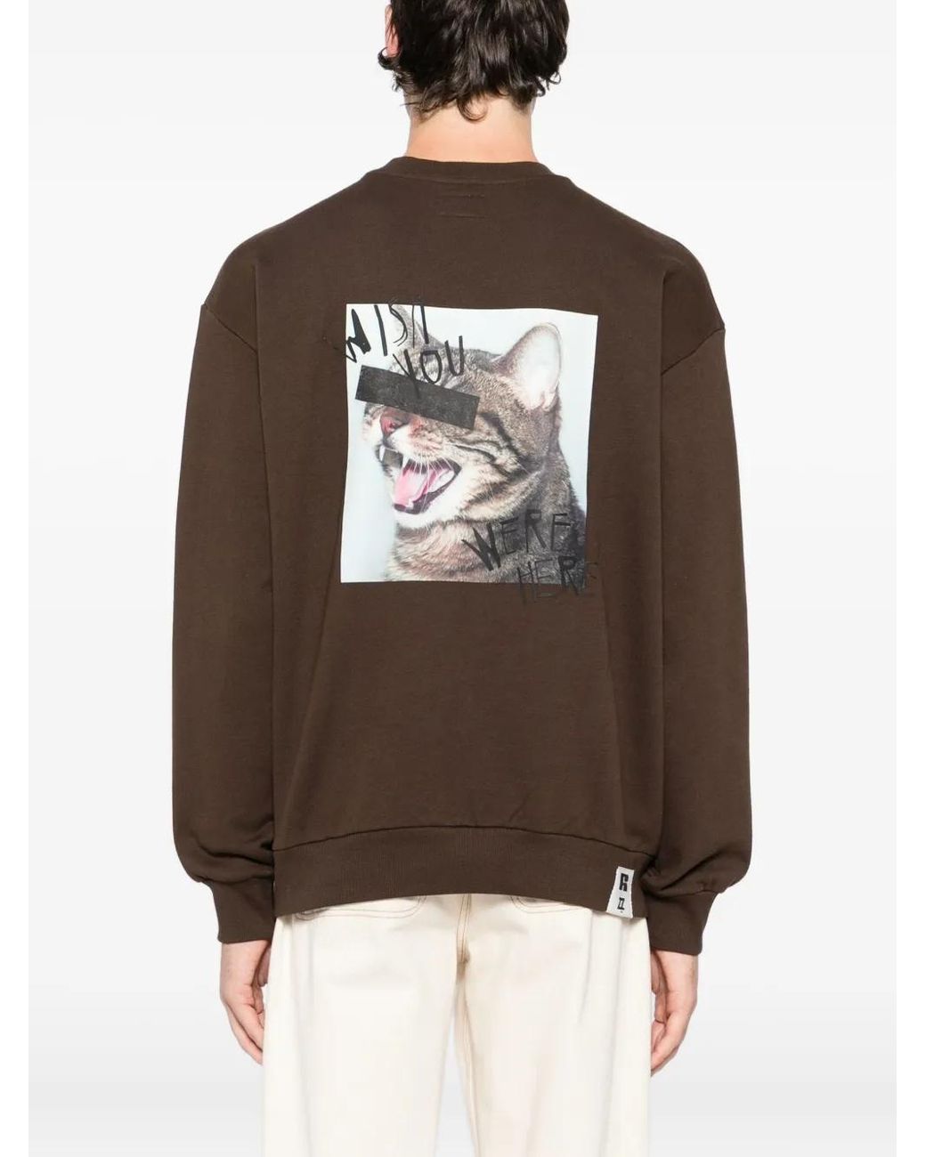 Izzue Brown Logo-Embroidered Sweatshirt for men