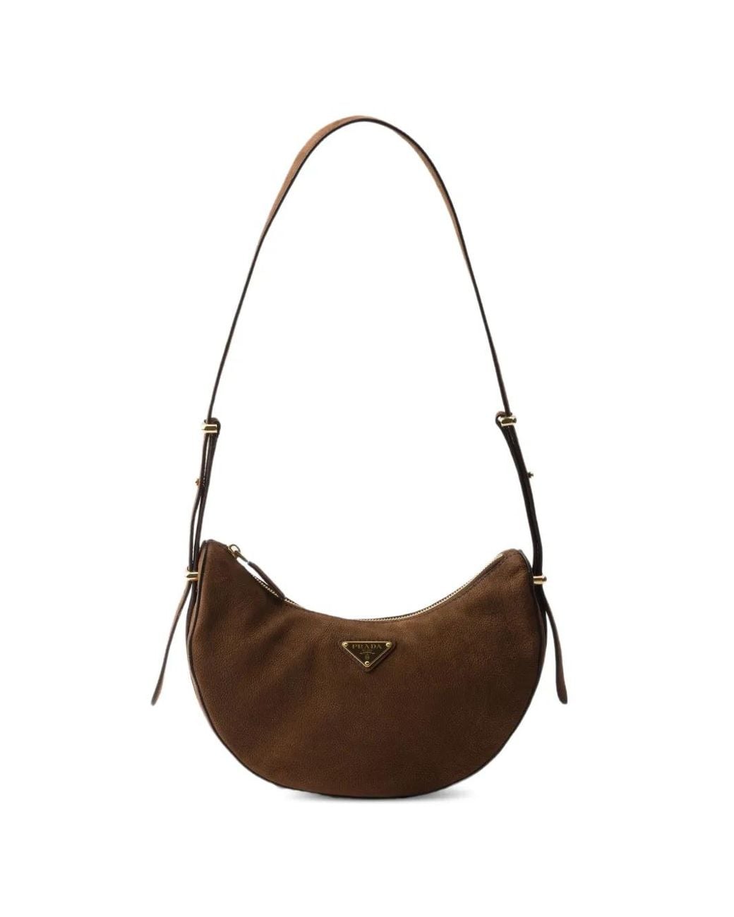 Prada White Arqué Small Nubuck Leather Bag
