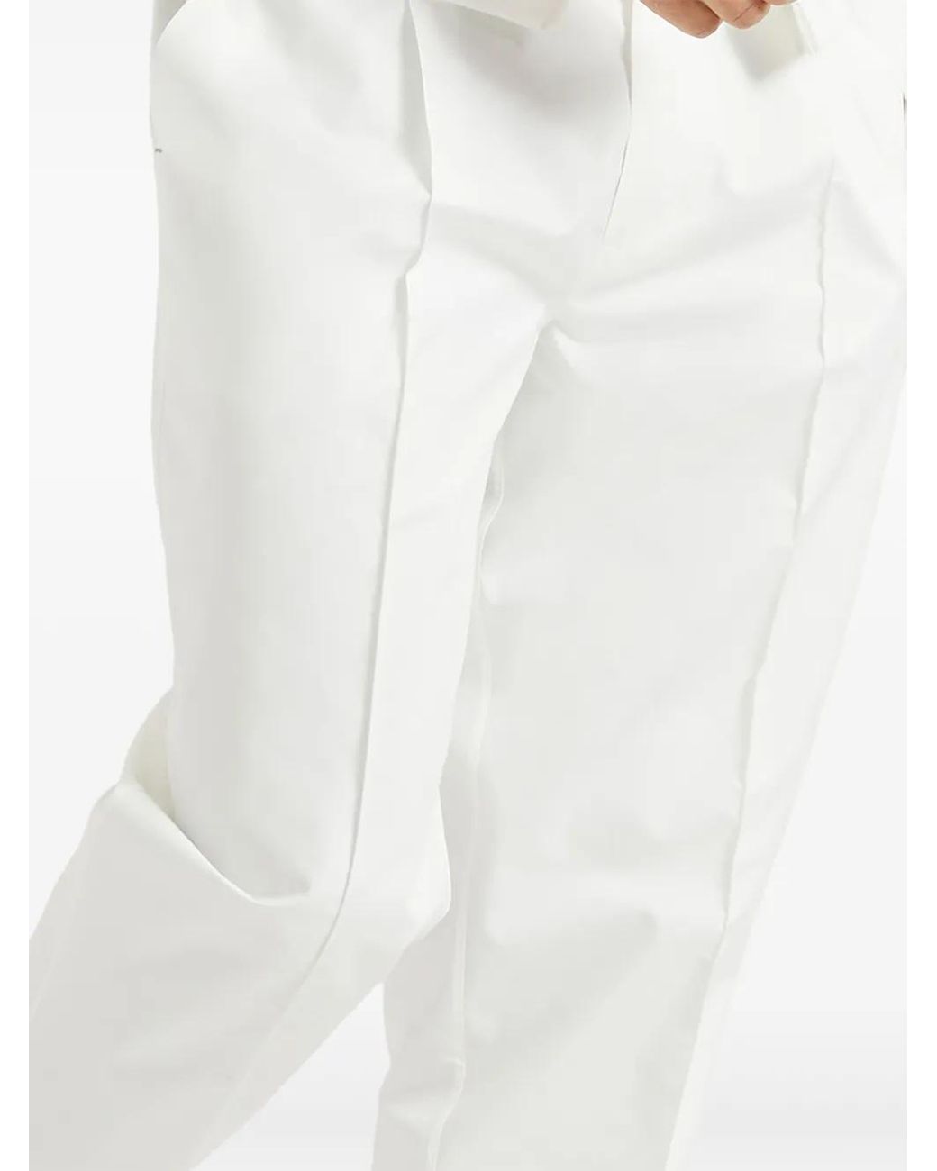 Brunello Cucinelli White Nylon Trousers for men
