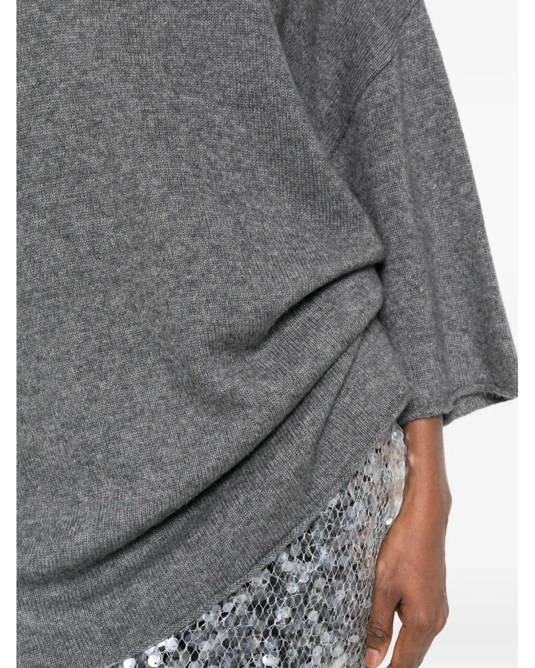 Viktoria Chan Gray Short Sleeve Sweater