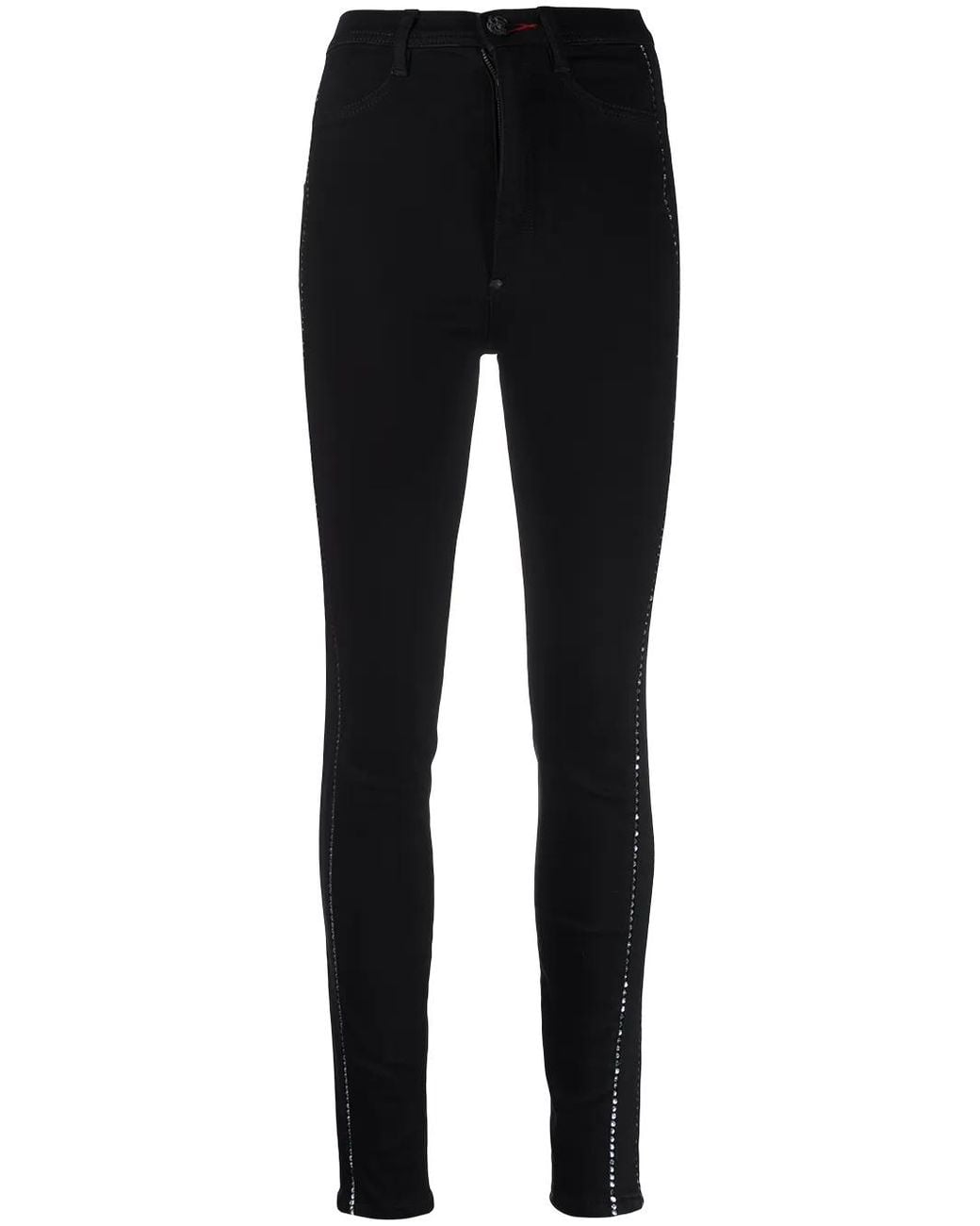 Philipp Plein Black High-Waisted Skinny Jeans