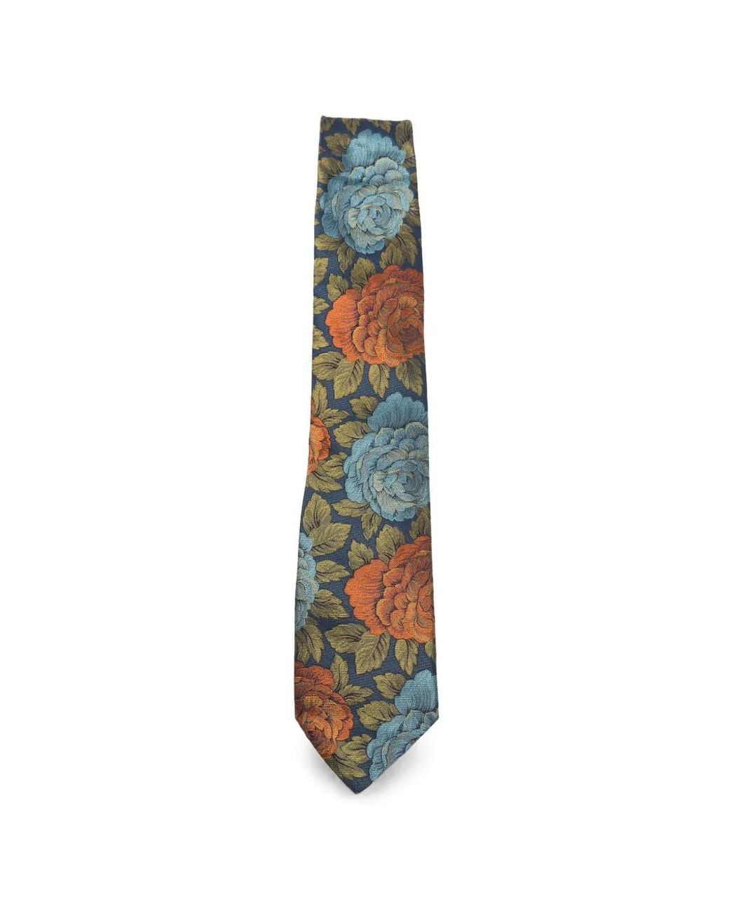 Etro Blue Floral-Jacquard Tie for men