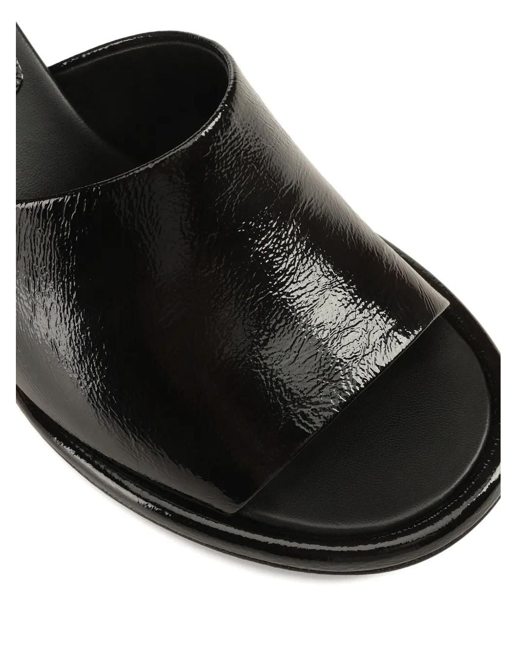 Sergio Rossi Black 60Mm Orb Leather Mules