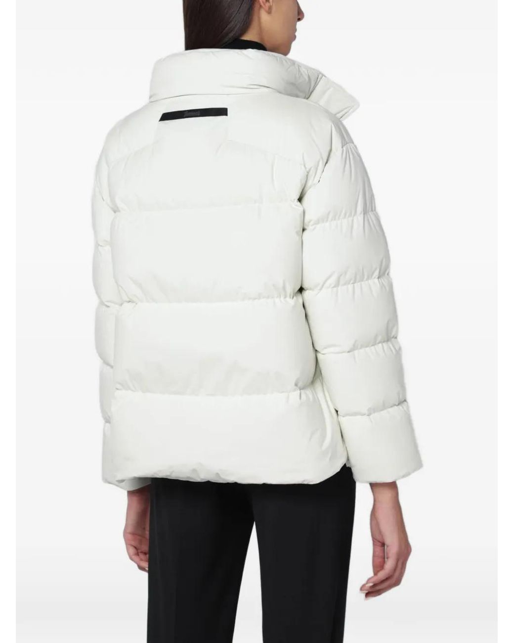Herno White Belted Puffer Jacket