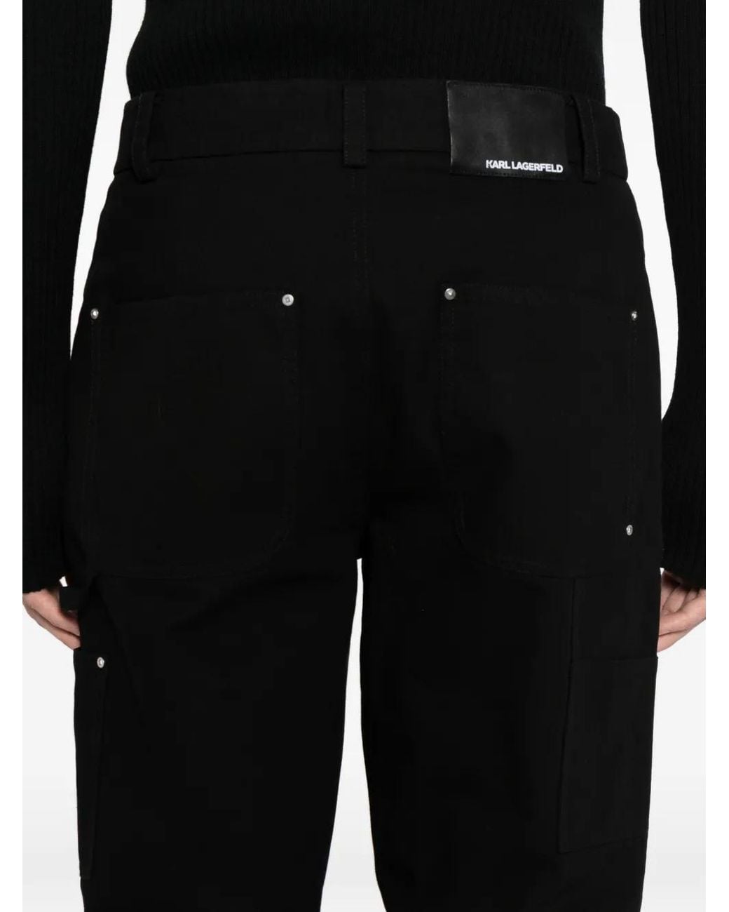 Karl Lagerfeld Black Ikon Trousers for men