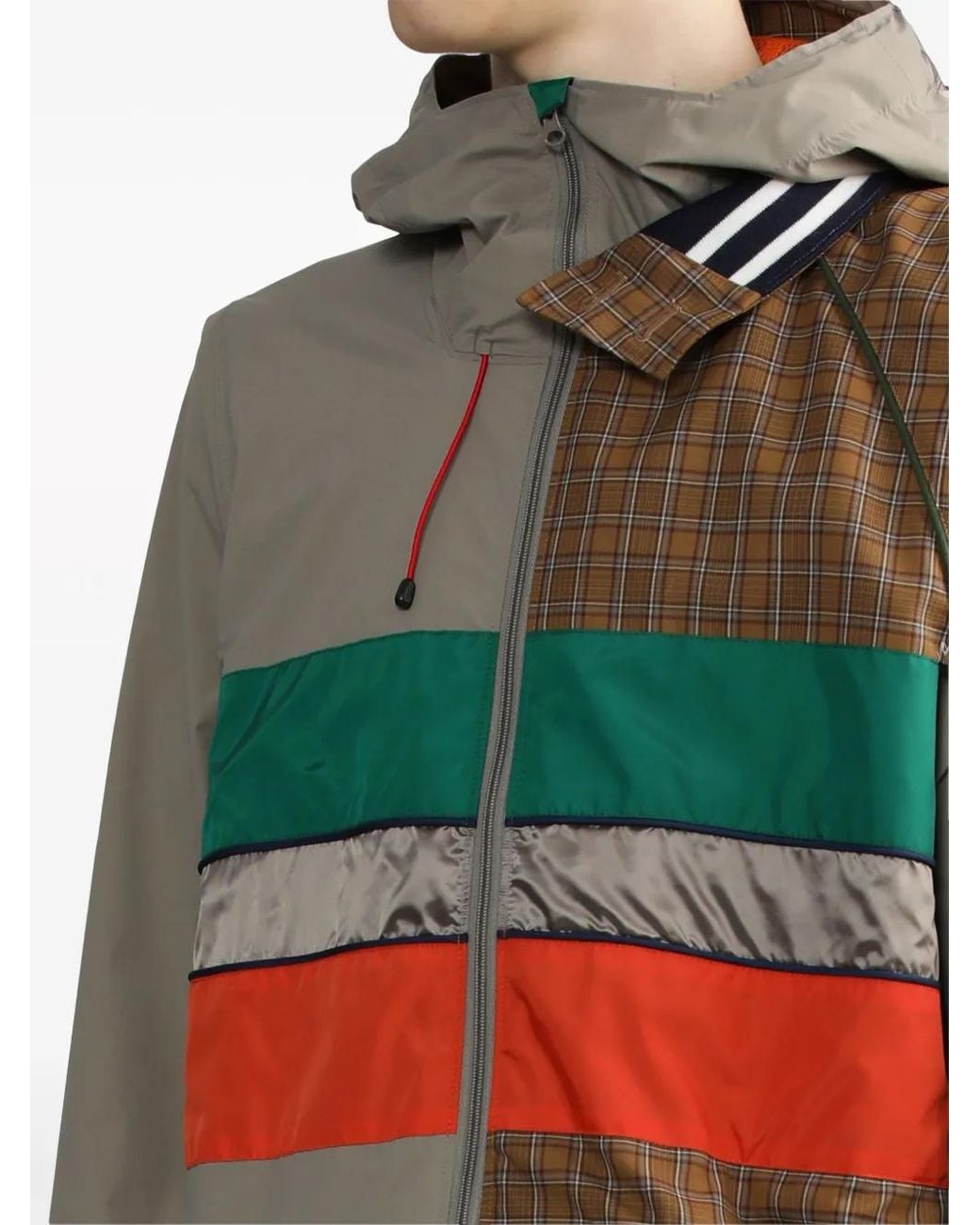Piumino Con Inserti di Kolor in Gray da Uomo