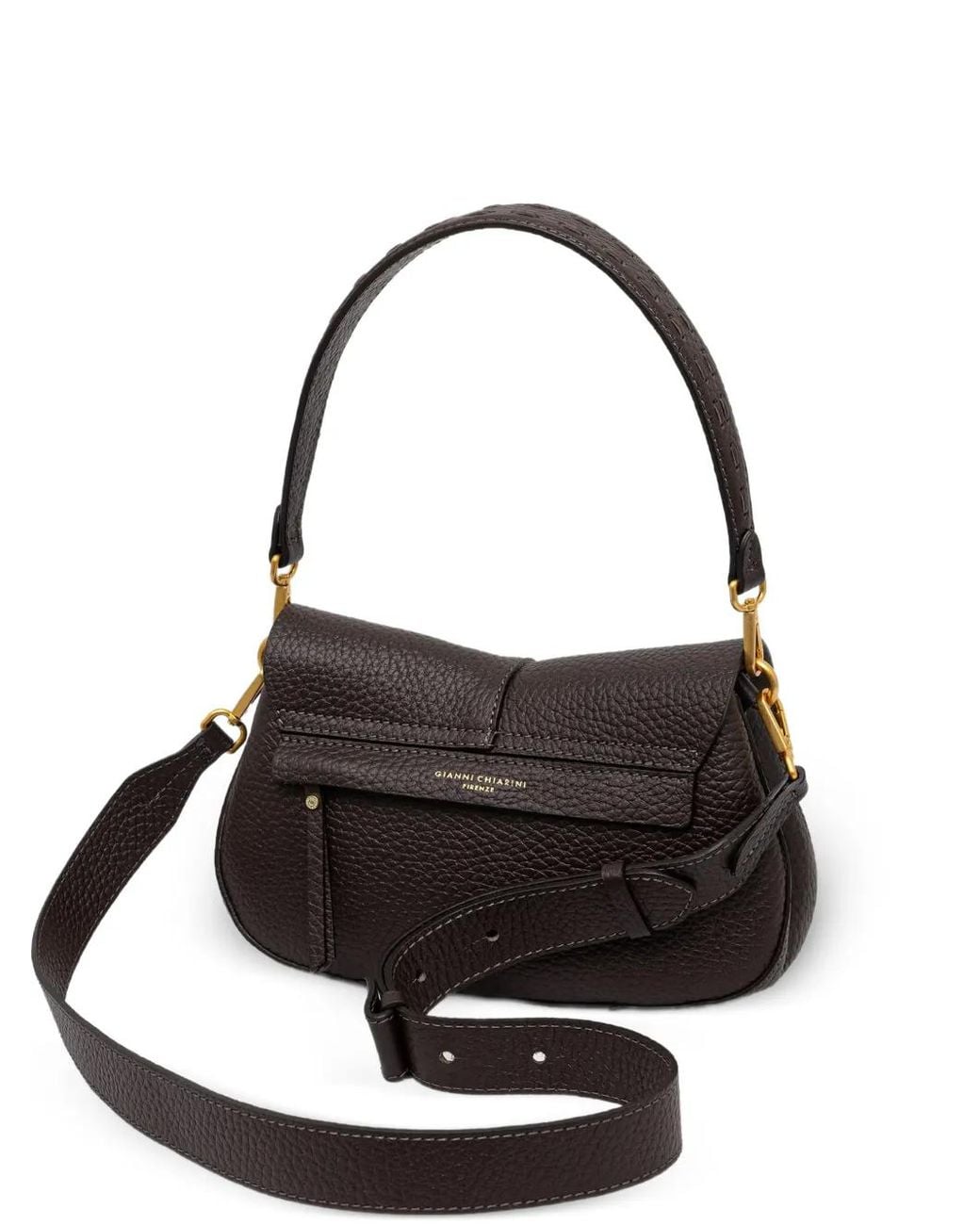 Gianni Chiarini Black Medium Helena Round Pebbled-Leather Shoulder Bag
