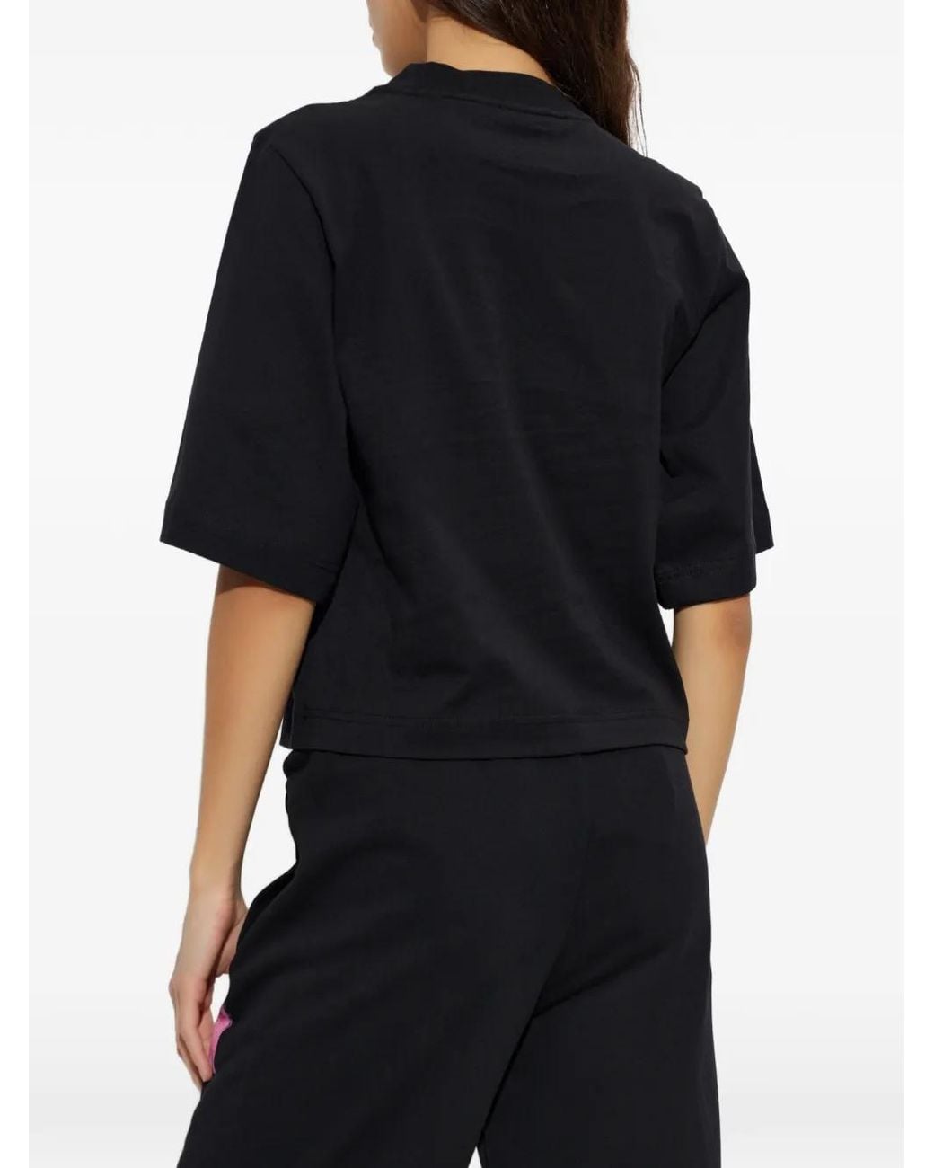 Palm Angels Black Palm-Print T-Shirt