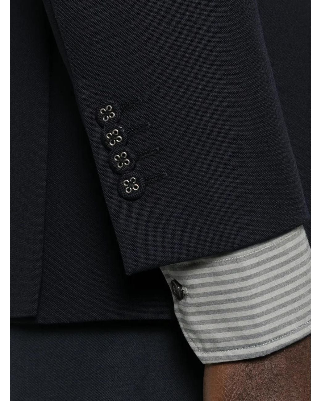 Officine Generale Blue Giovanni Single-Breasted Blazer for men