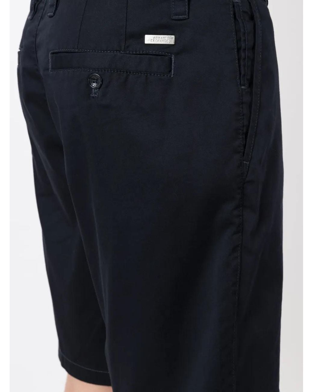 ARMANI EXCHANGE Blue Mid-Rise Chino Shorts for men