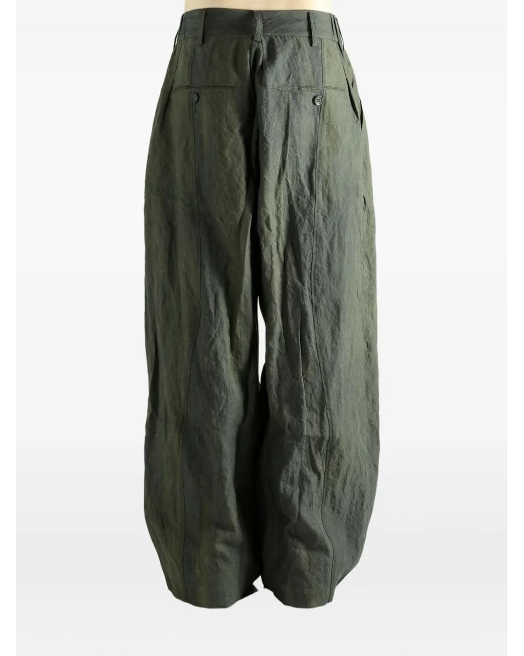 Ziggy Chen Gray Wide-Leg Trousers for men