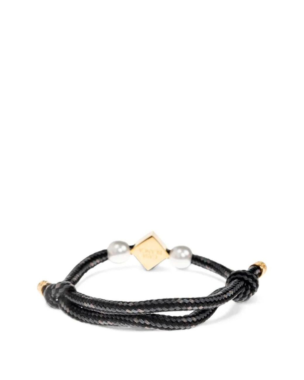 Casablanca Black Logo-Plaque Bracelet